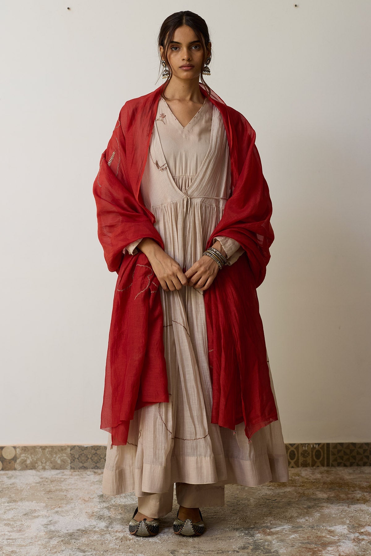 Buy Blush Dori & Dabka Angrakha Set for women by Rhua India online available at scrollnshops