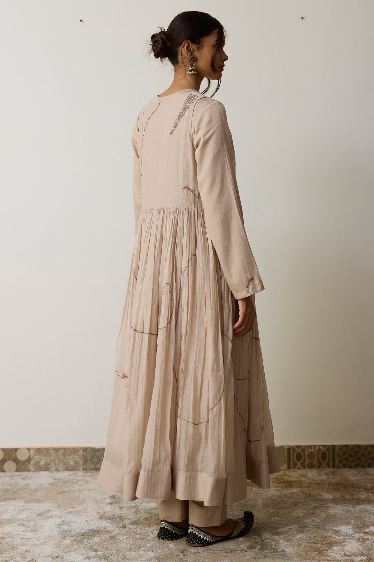 Blush Embroidered Angrakha Set