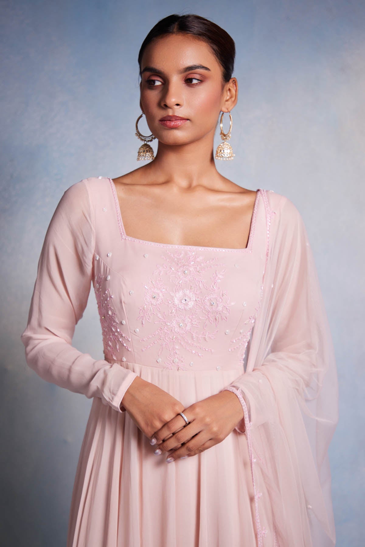Blush Pink Anarkali & Dupatta