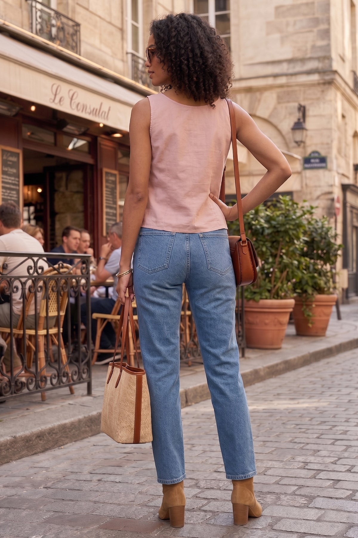 Blush Pink Cotton Cambric Top