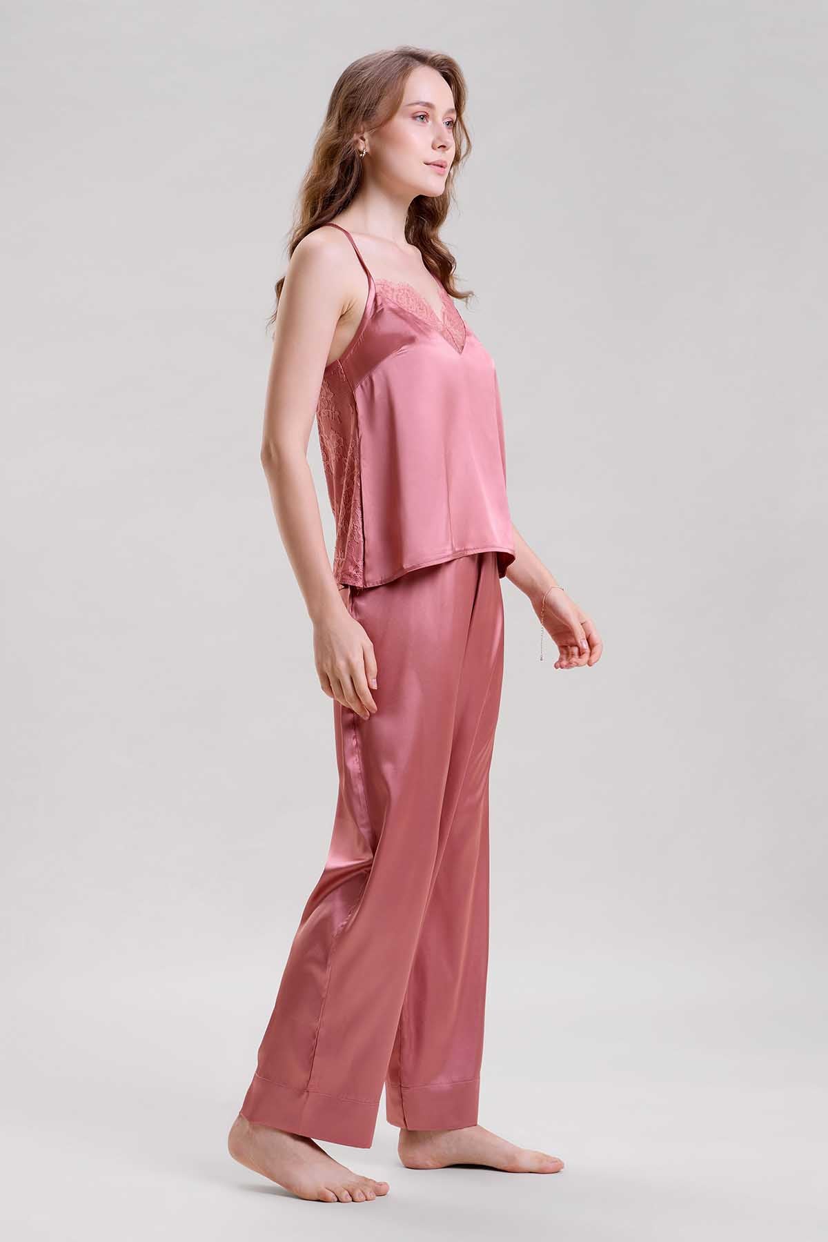 Blush Pink Lace Cami Top & Pants