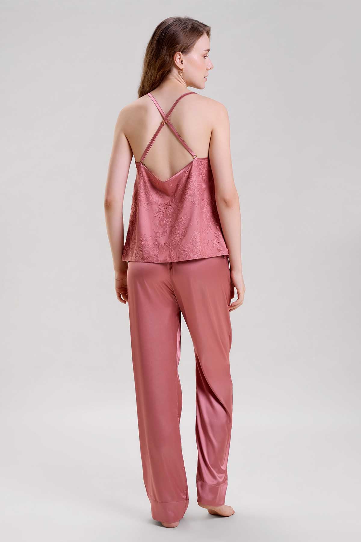 Blush Pink Lace Cami Top & Pants