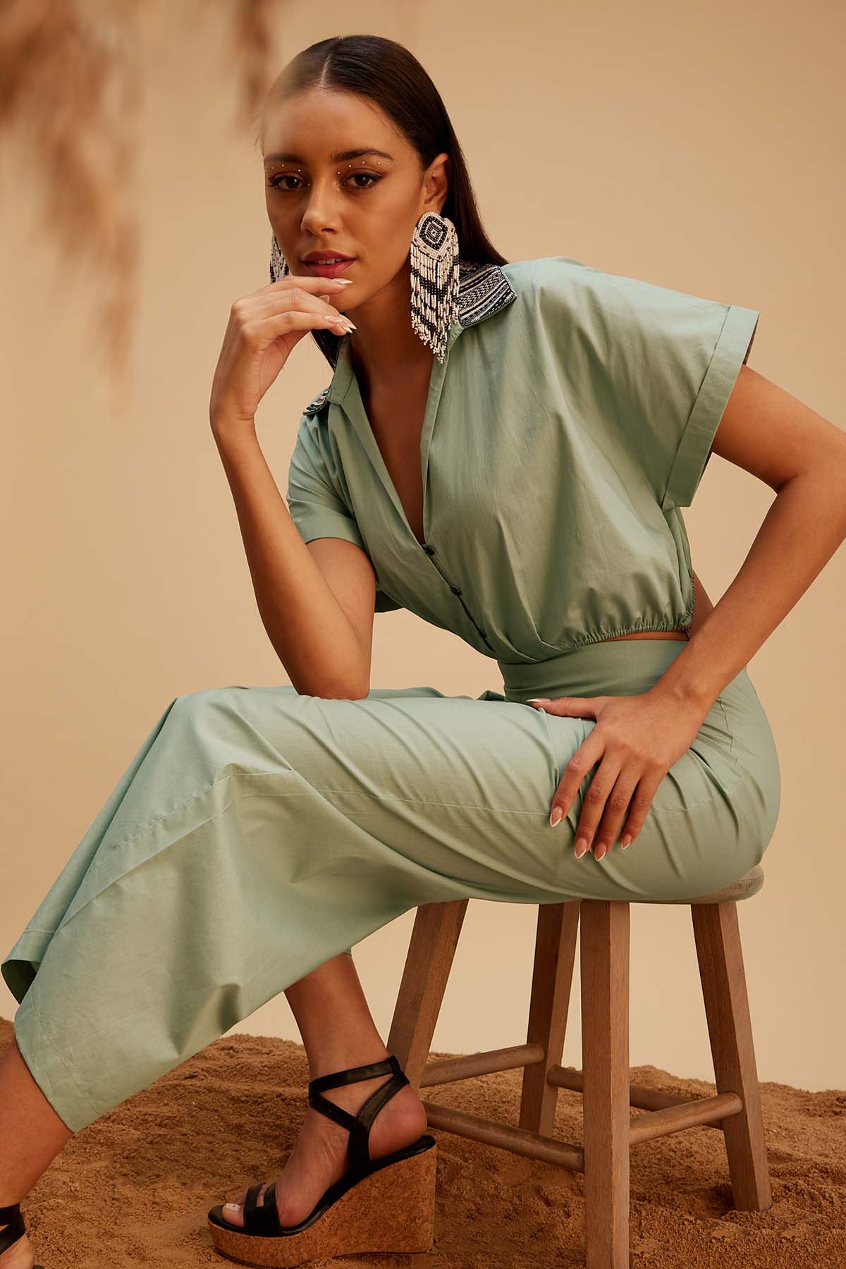 Boho Chic Cotton Linen Jumpsuit