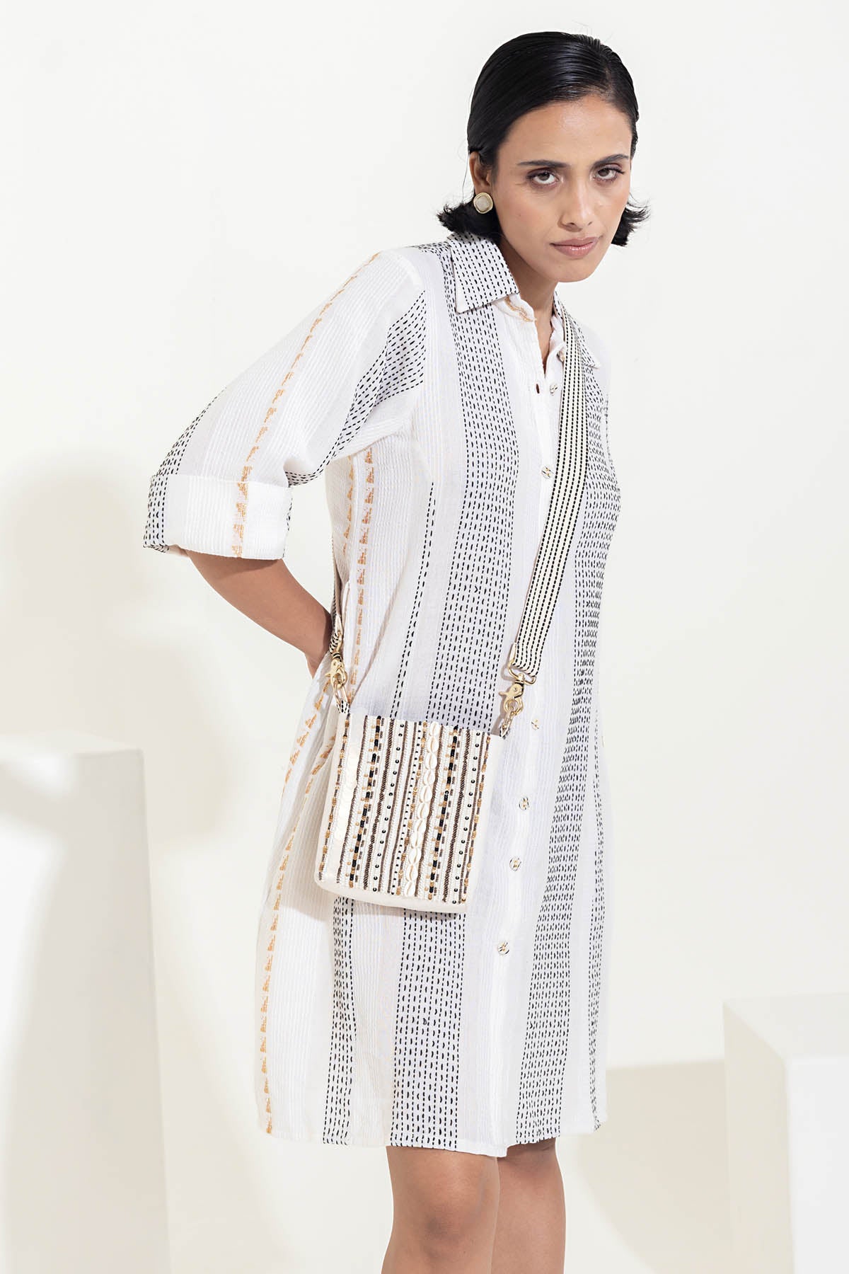 Boho Embroidered Sling Bag