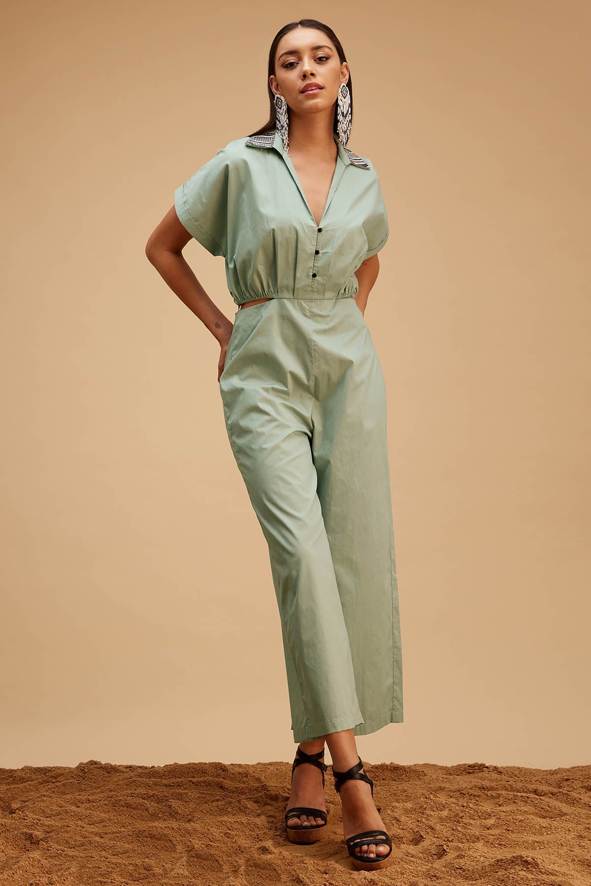 Buy Boho Chic Cotton Linen Jumpsuit Online