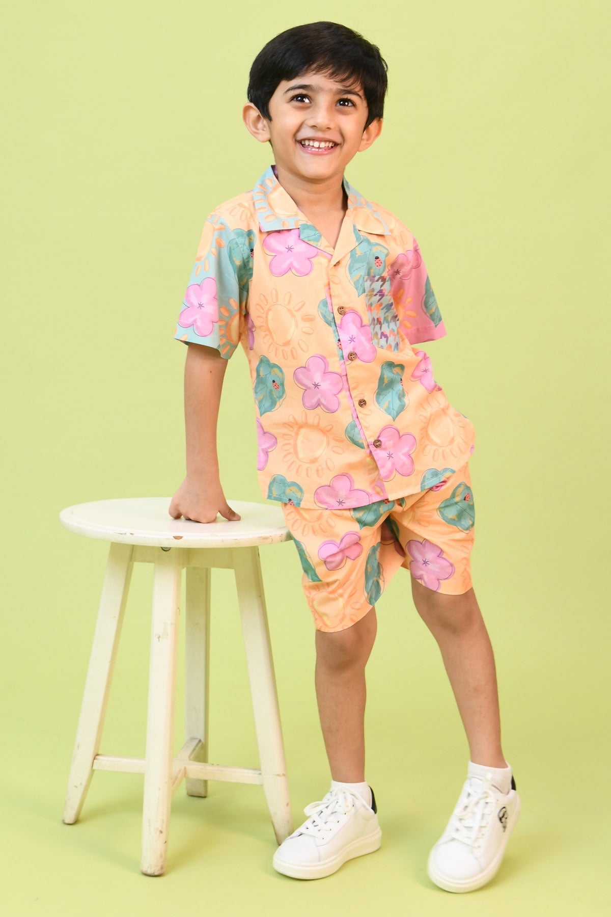 Designer Little Shiro Bold Printed Shirt & Shorts For Kids (Boys & Girls) Available online at ScrollnShops