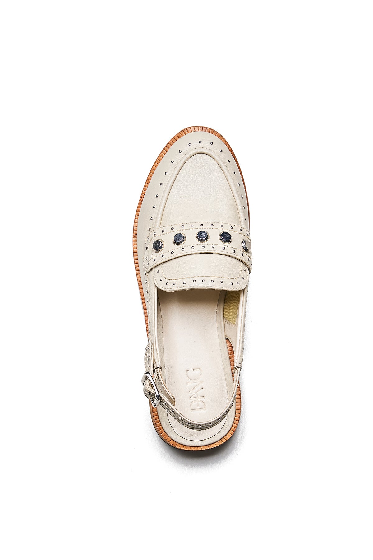 Bone Studded Slingback Sandals