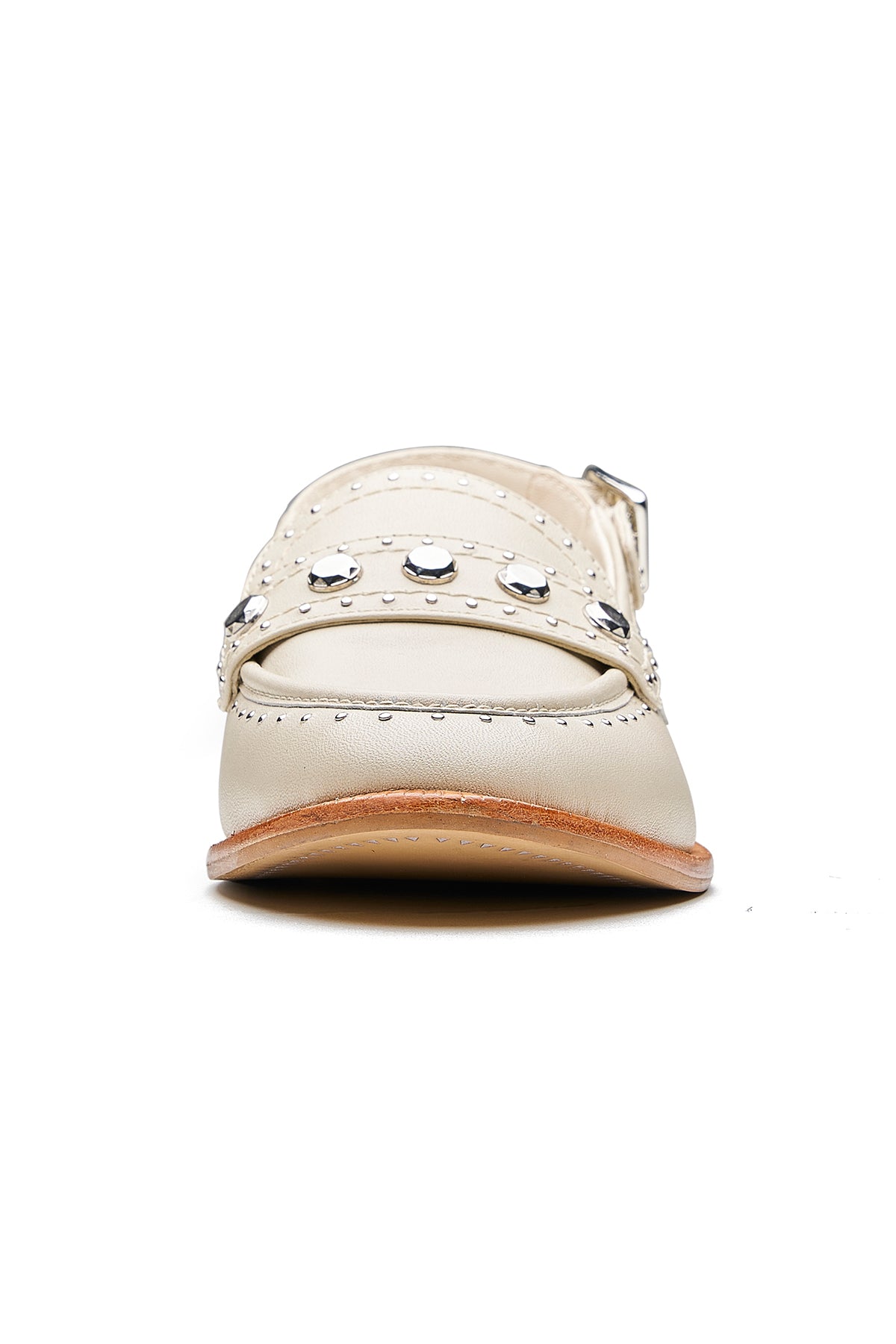 Bone Studded Slingback Sandals