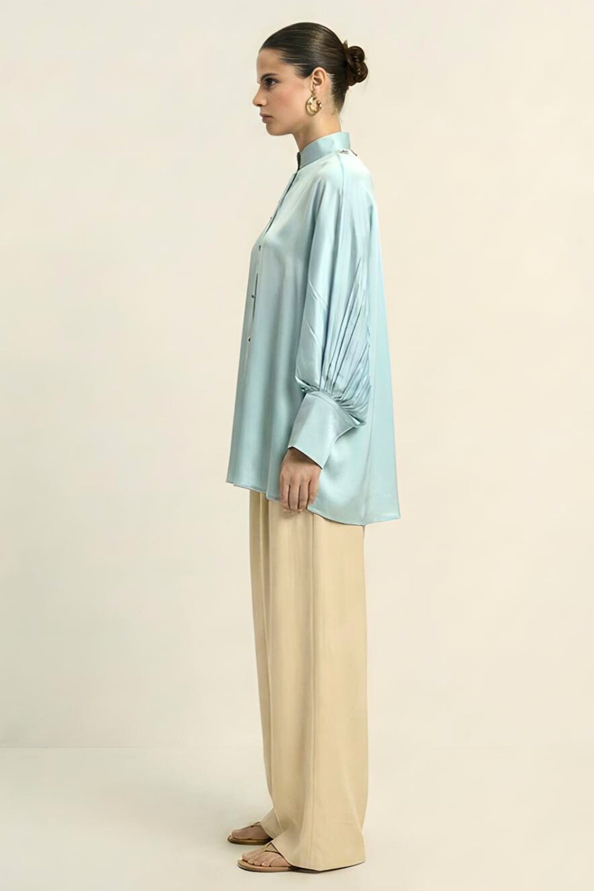 Breeze Blue Batwing Style Top