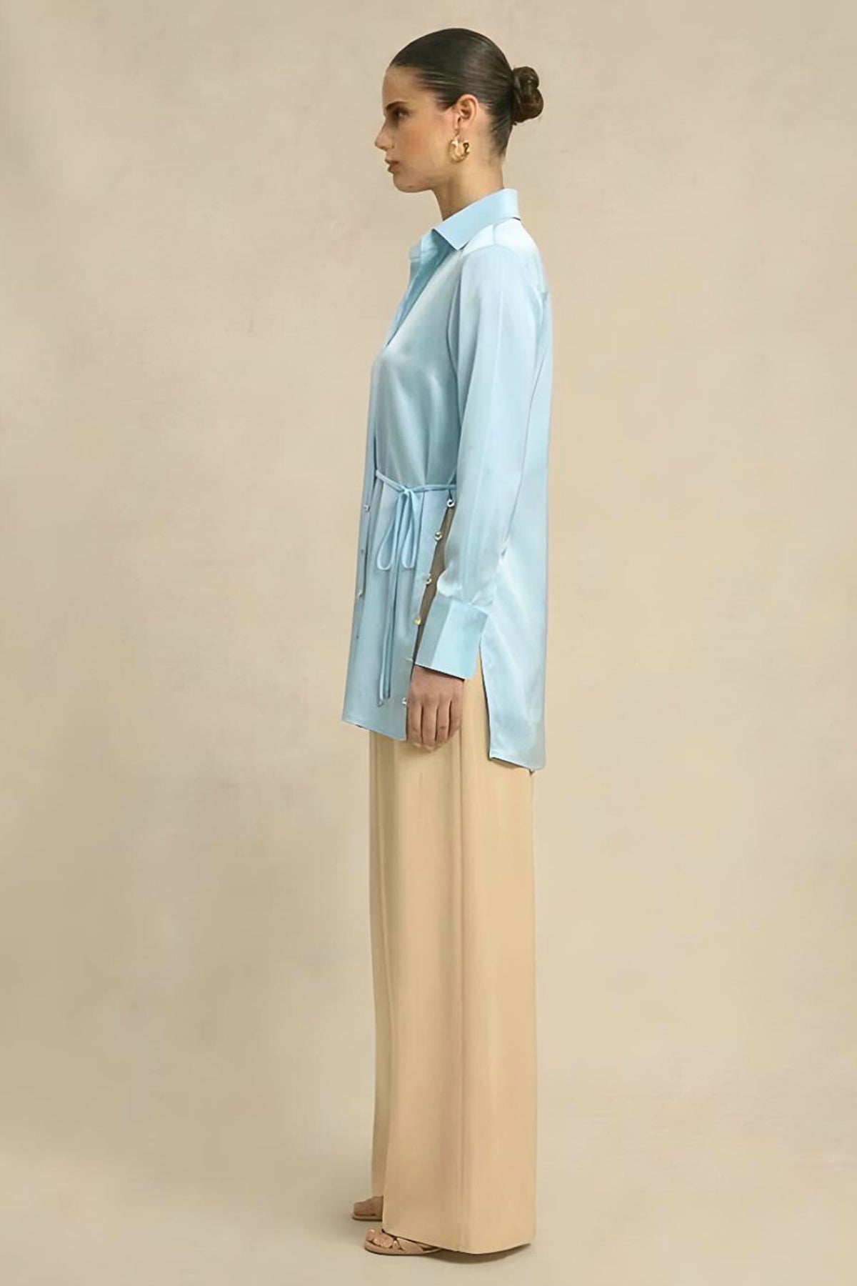 Breeze Blue Wrap Style Shirt