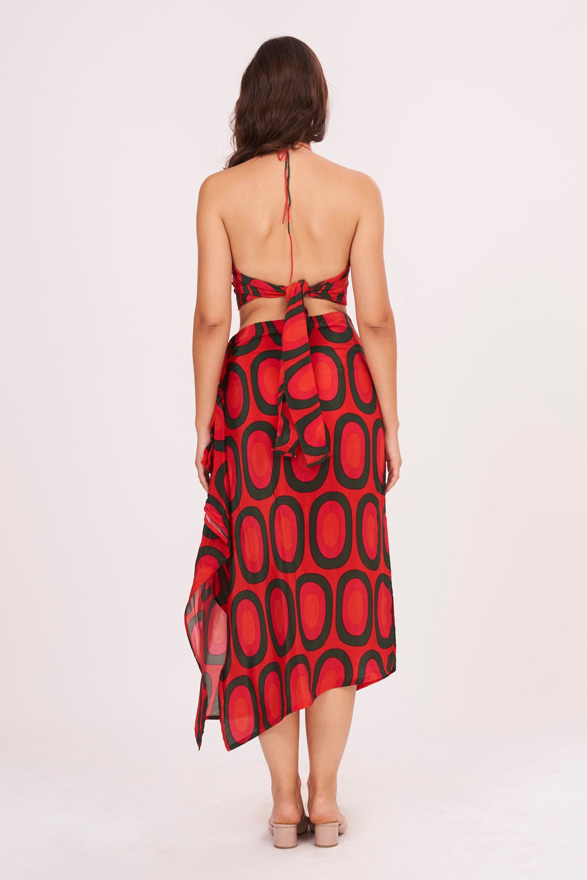 Brick Red Top & Skirt Set