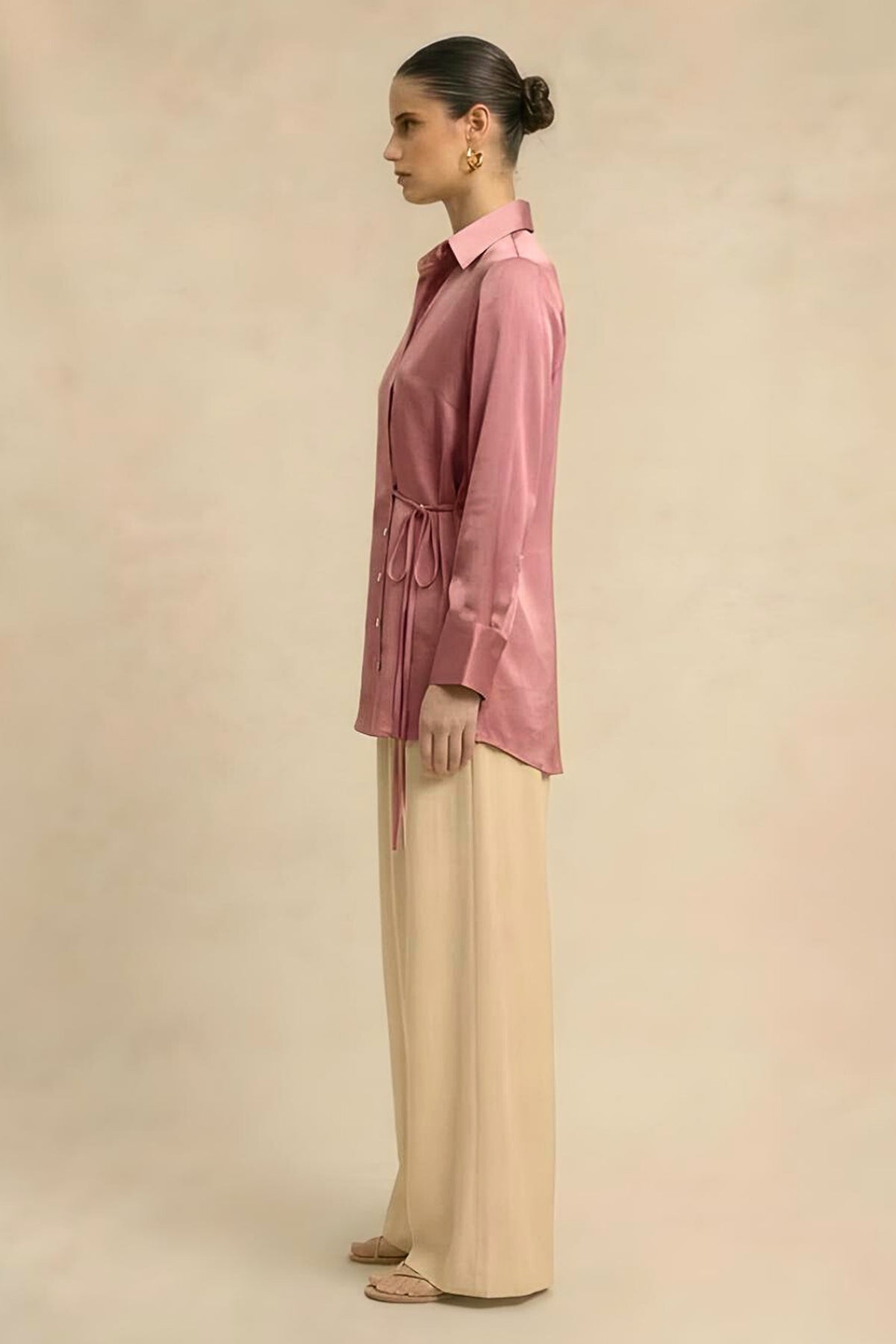 Brick Red Bemberg Wrap Shirt