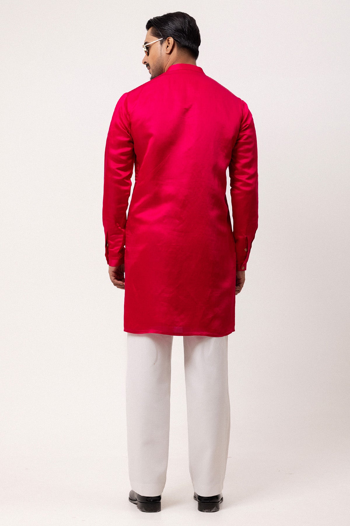 Bright Pink Floral Motif Kurta