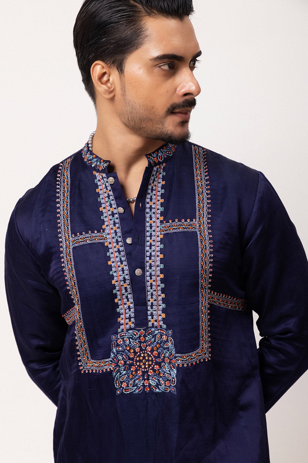 Bright Purple Embroidery Kurta