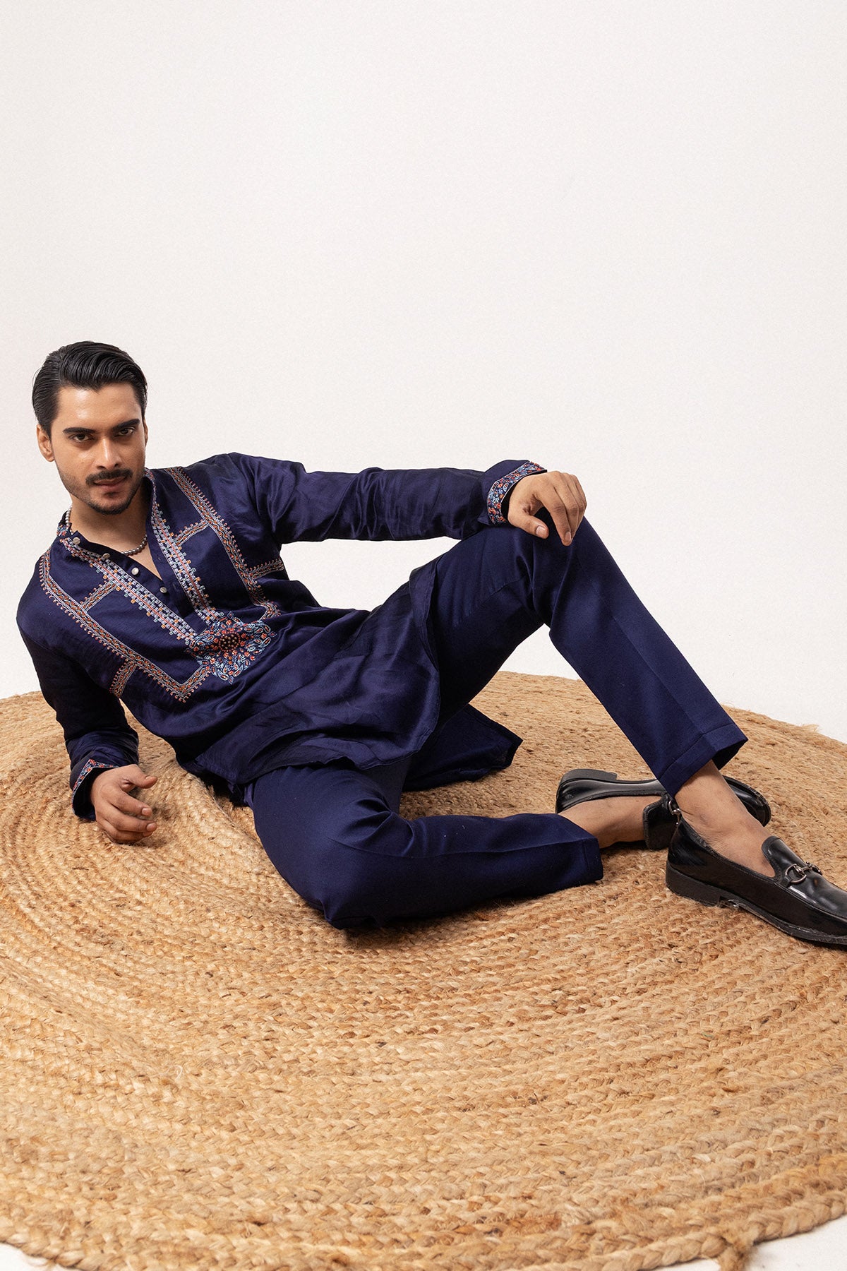 Bright Purple Embroidery Kurta
