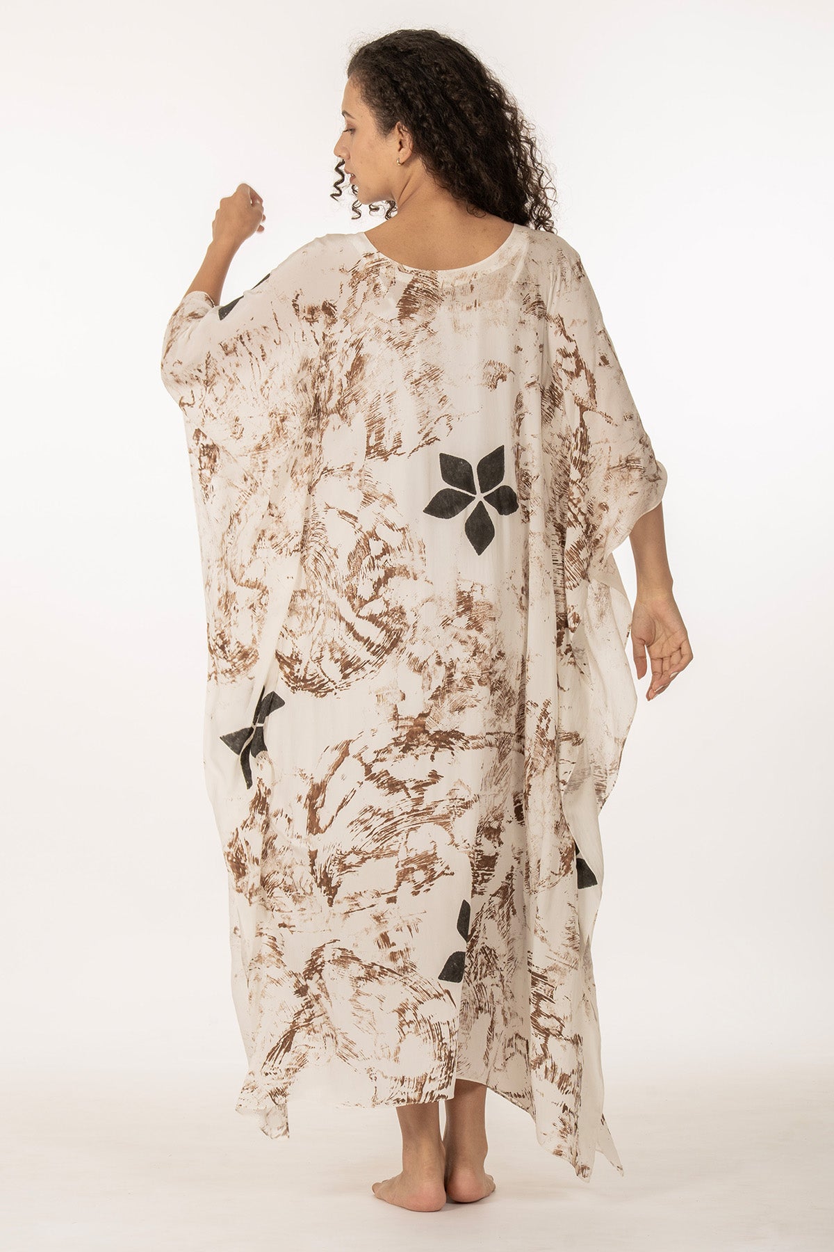 Bright White Printed Maxi Dress