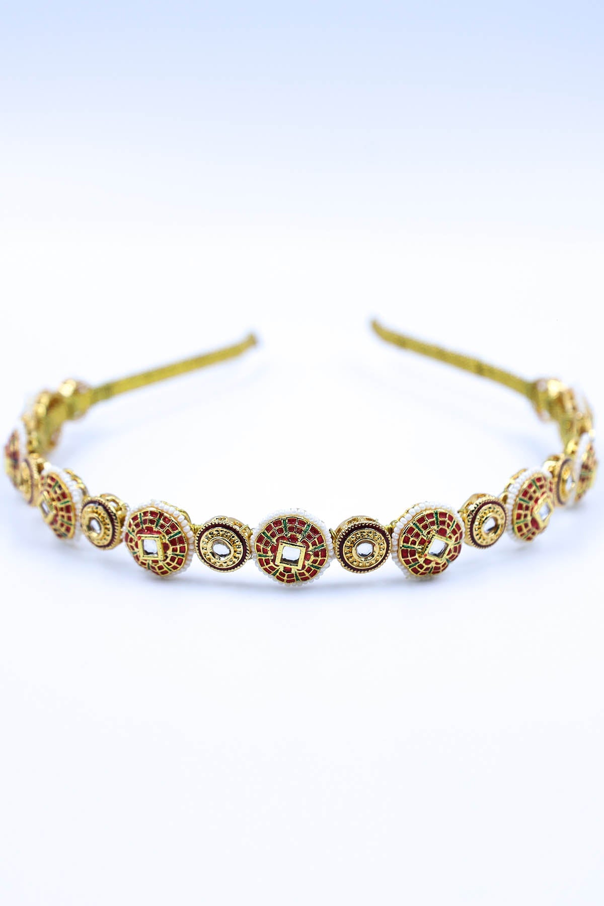 Buy Broach Embellished Gold Hairband by Foot Fuel for women online at ScrollnShops