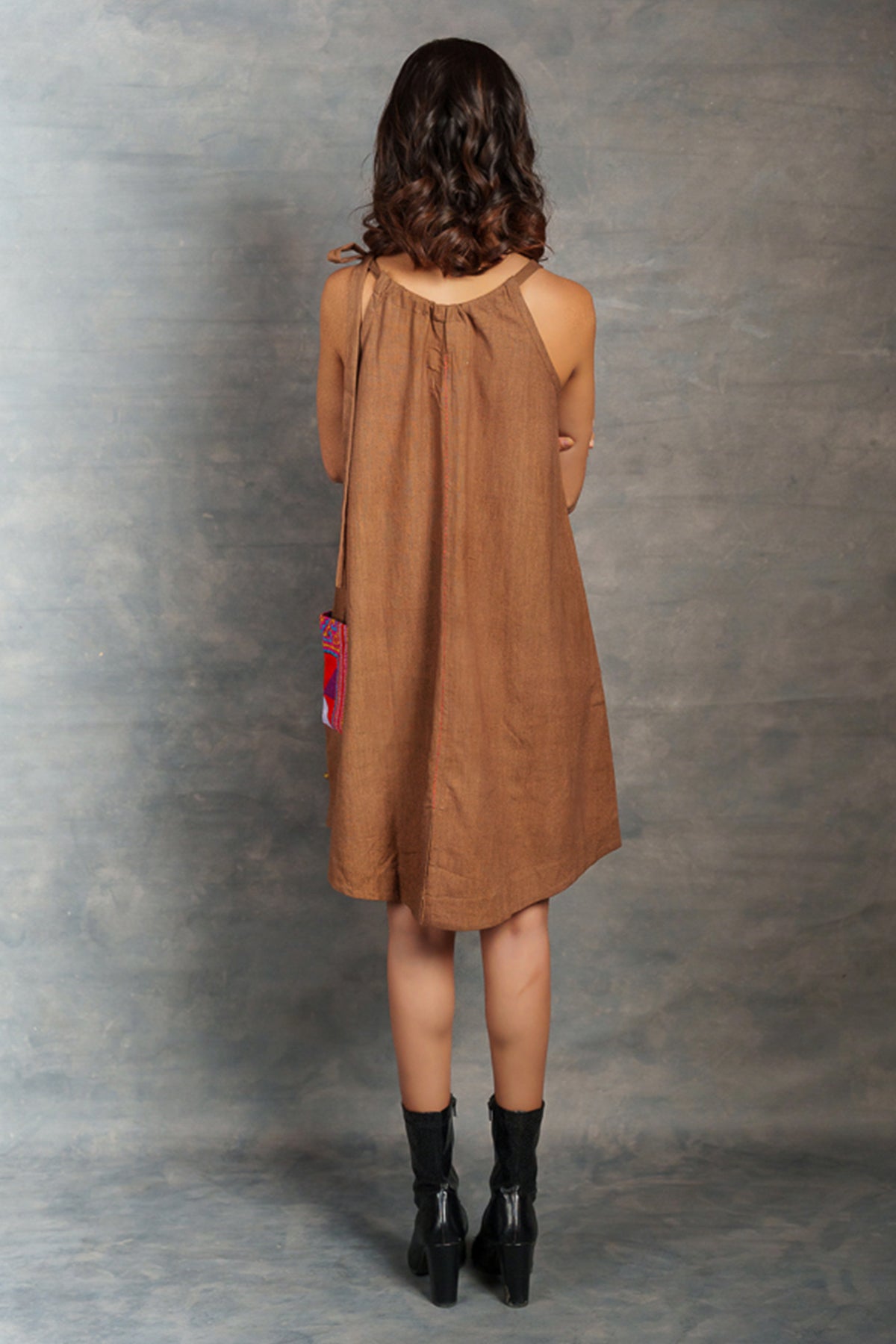 Bronze Handwoven Cotton Dress