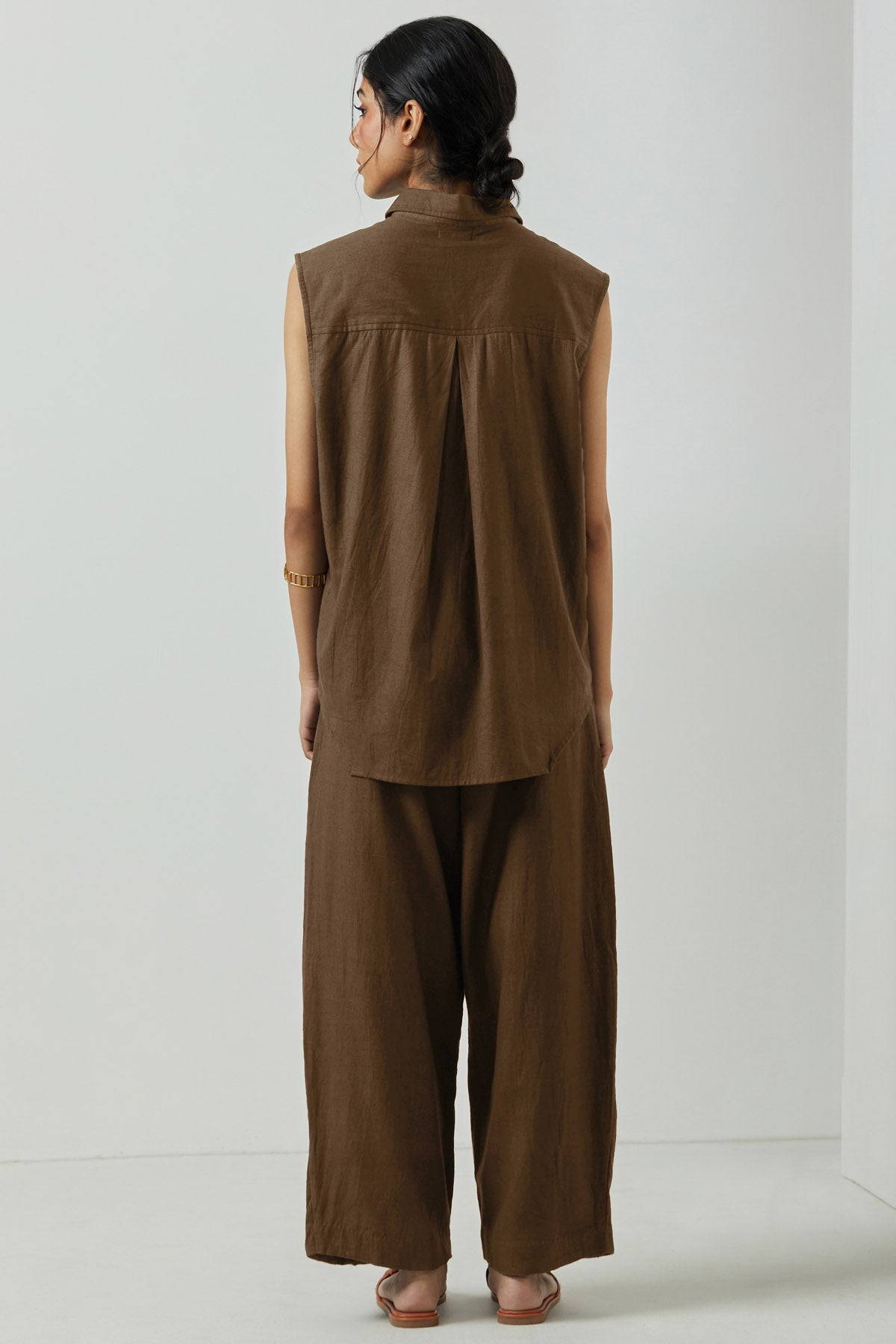 Brown Cotton Co-ord Set