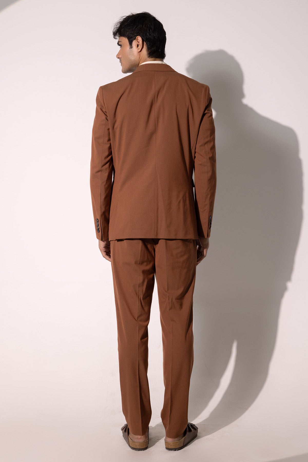 Brown Imported Crepe Blazer