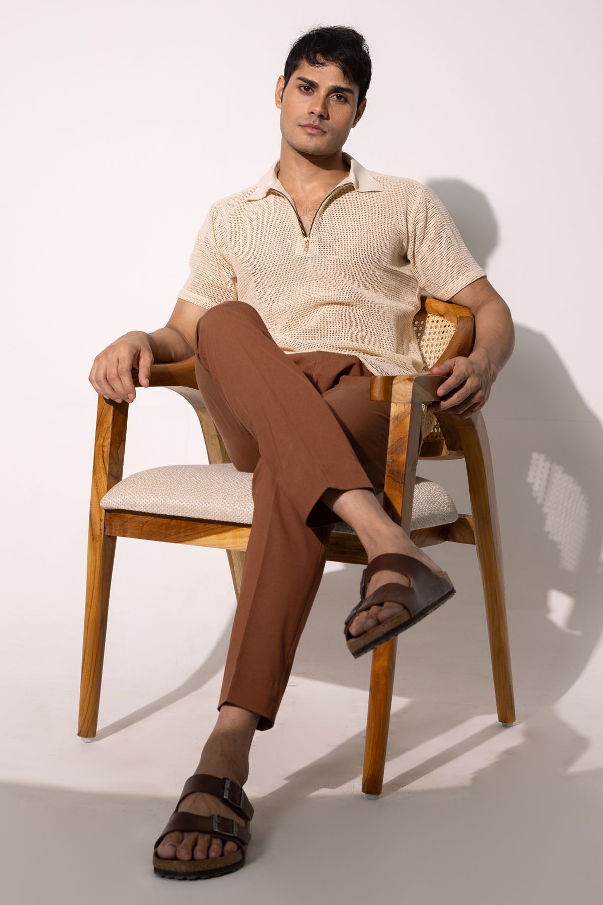 Brown Imported Crepe Pants