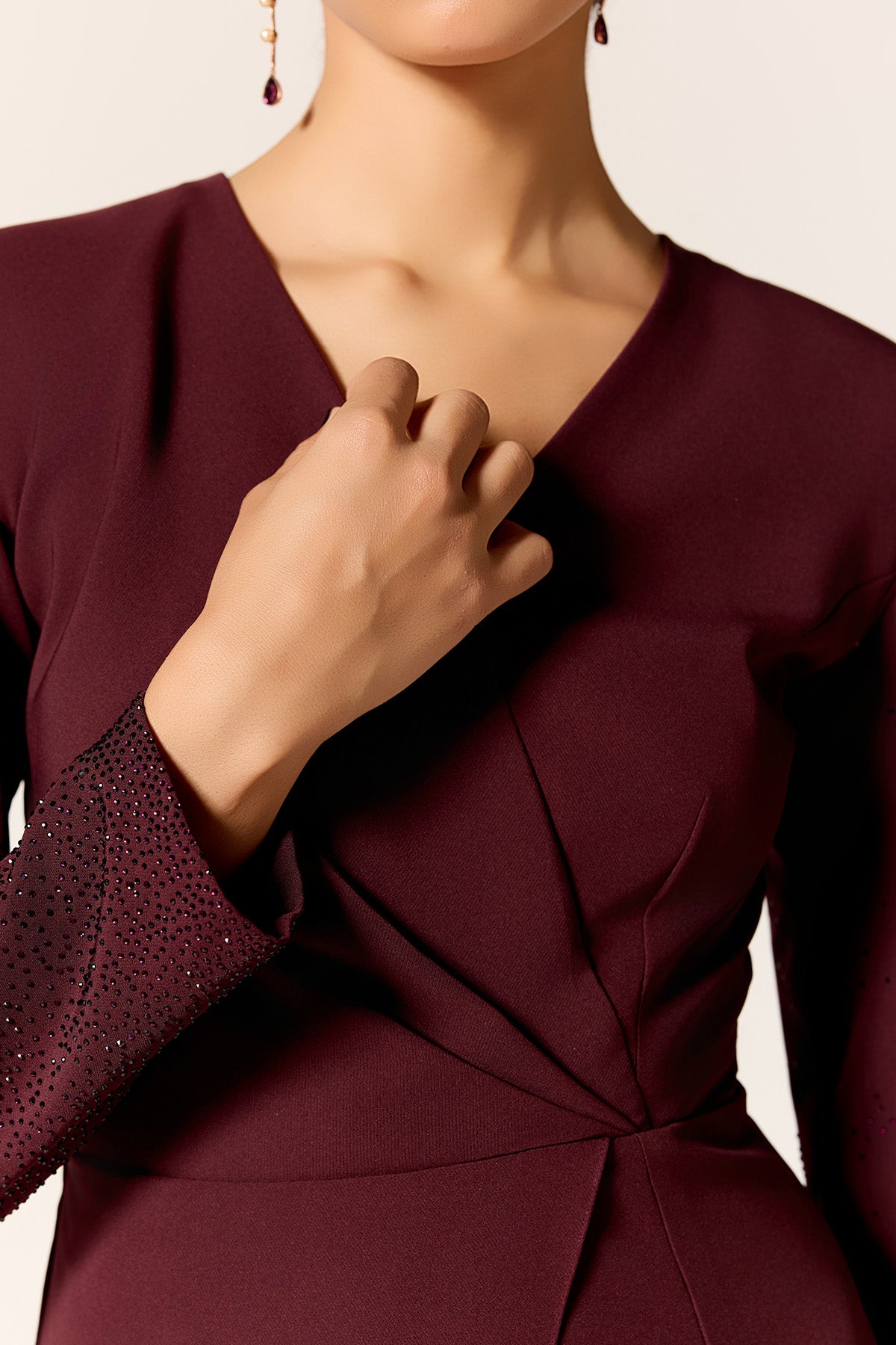 Brown Asymmetrical Mini Dress