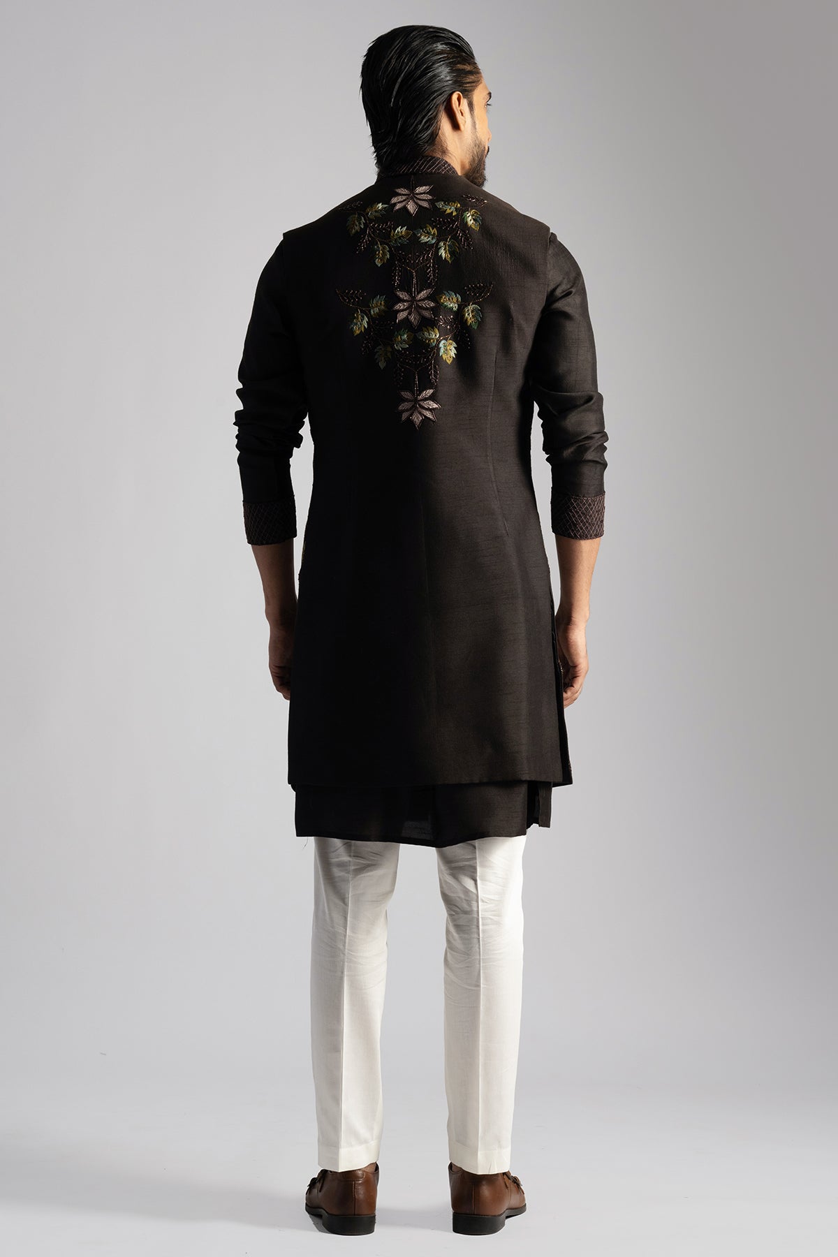 Brown Bamberg Silk Kurta Set