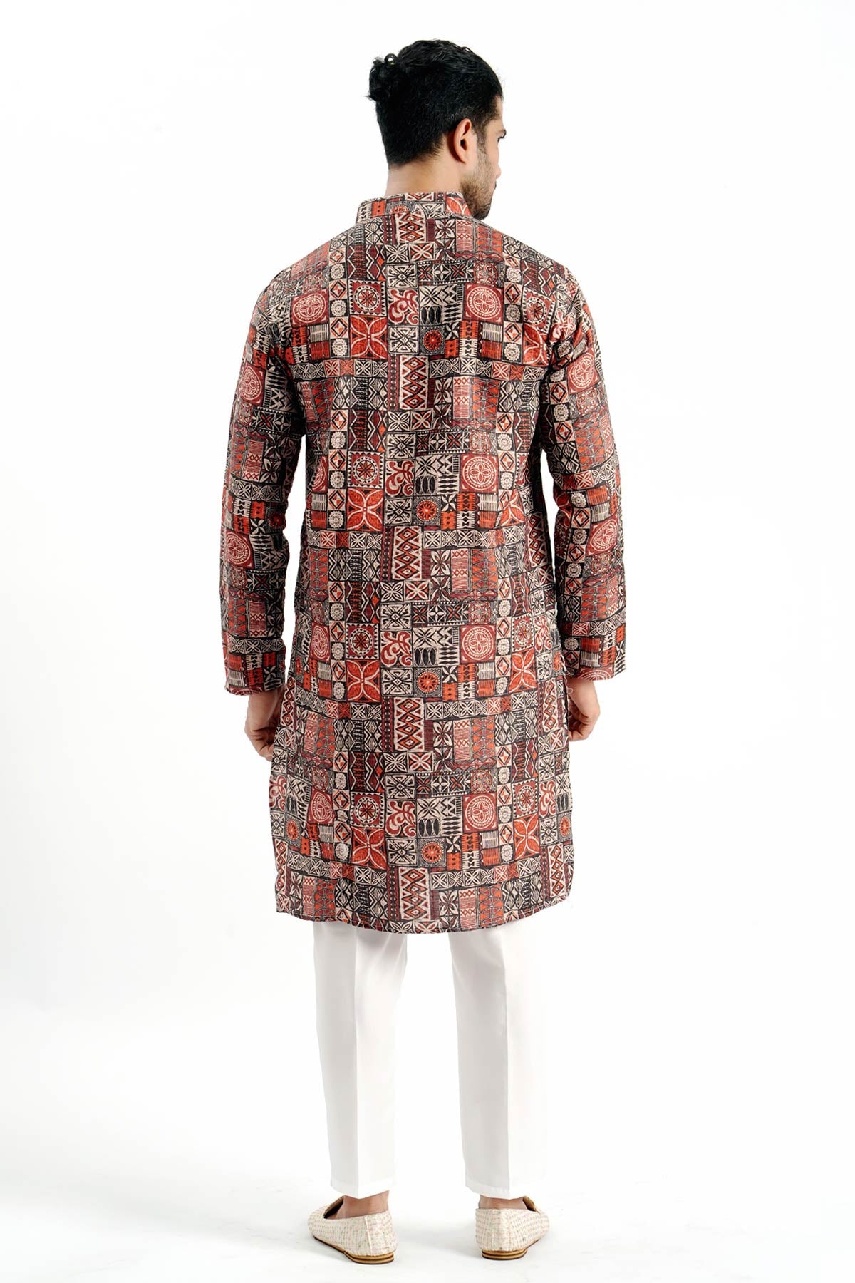 Brown Box Crochet Printed Kurta
