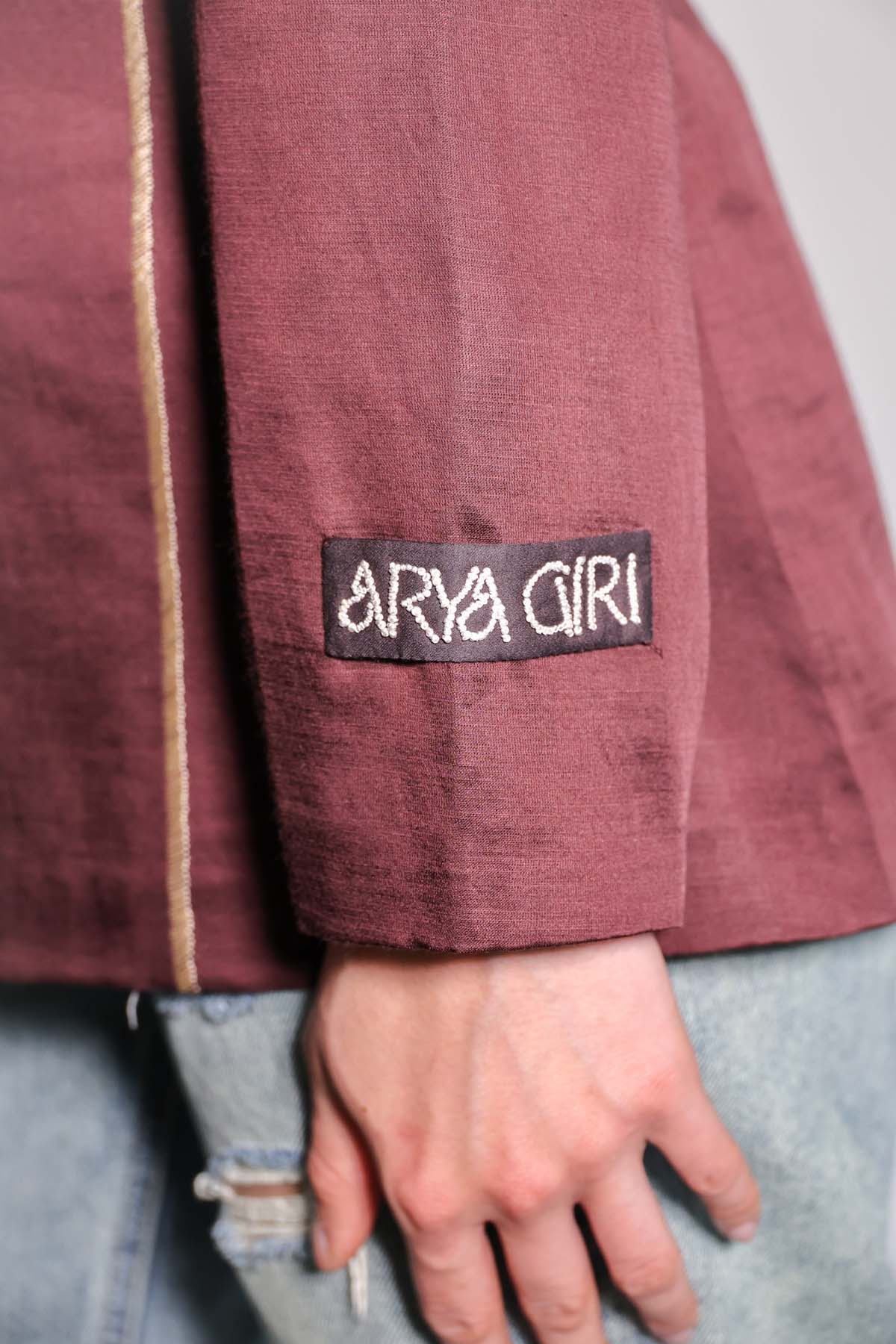 Brown Collar Oversized Blazer