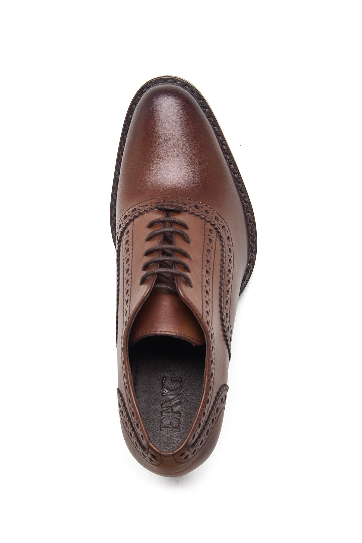 Brown Crust Leather Heel Shoes