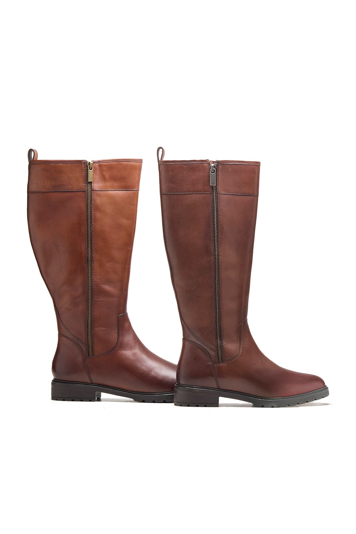 Buy Brown Crust Leather Long Boots by Dang Shoes for women online at ScrollnShops