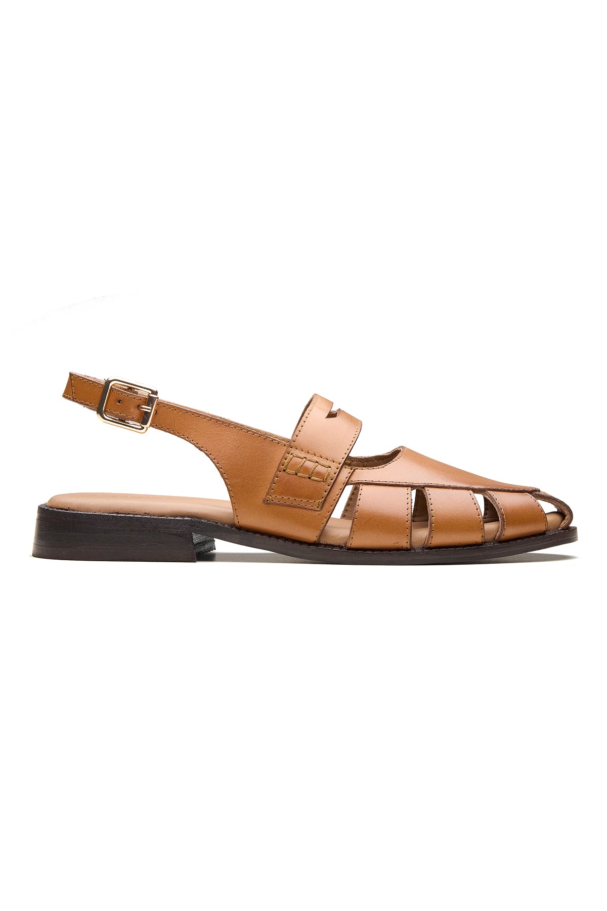Brown Cut-Out Detail Sandals