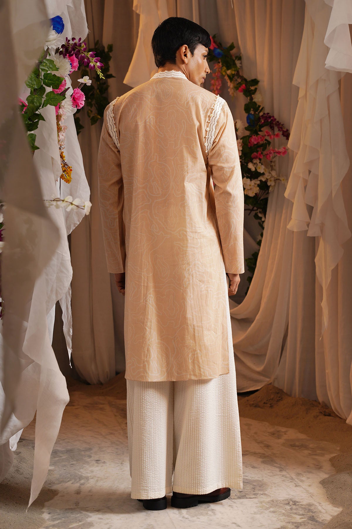 Brown Embroidered Kurta & Pants