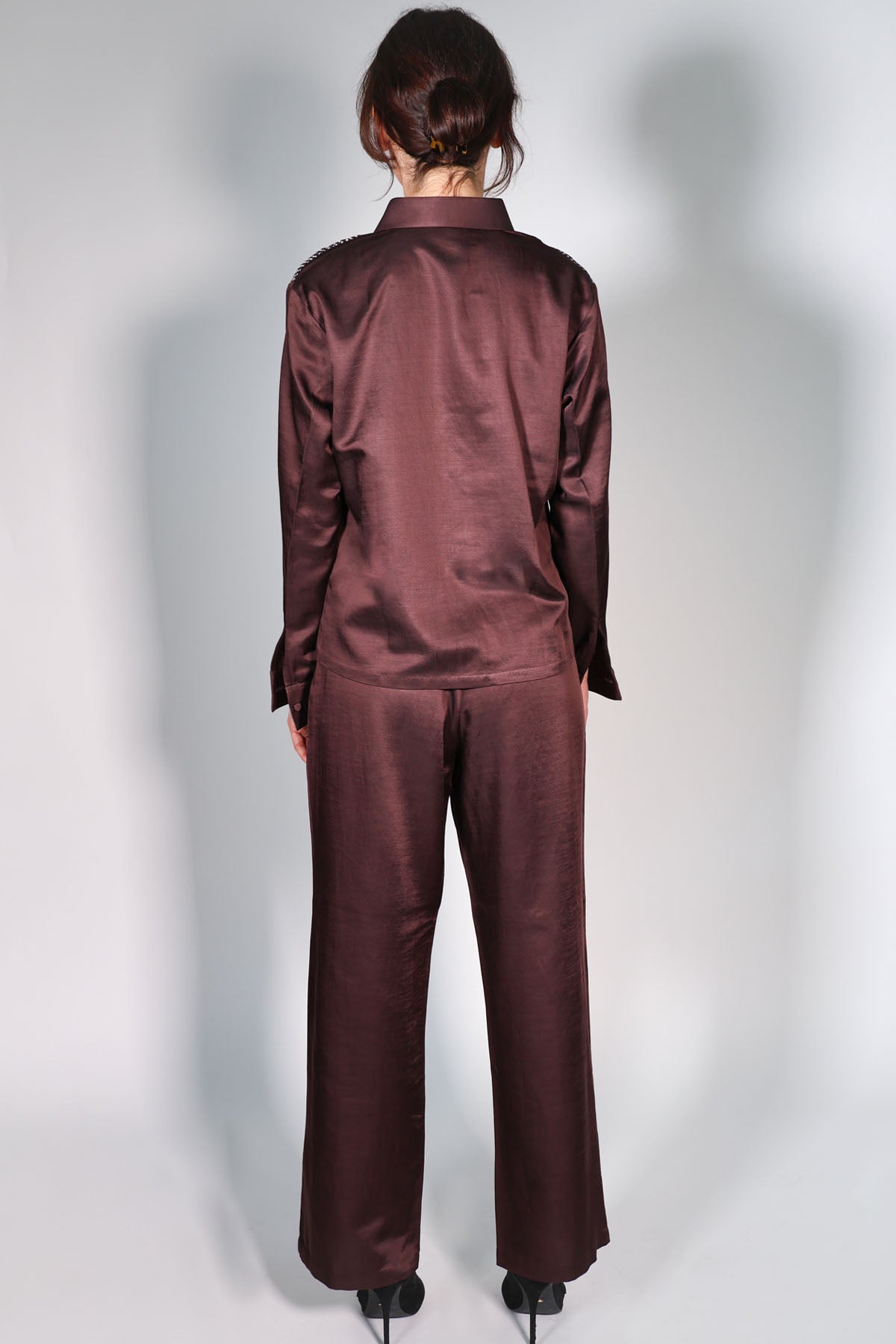 Brown Embroidered Shirt & Pants