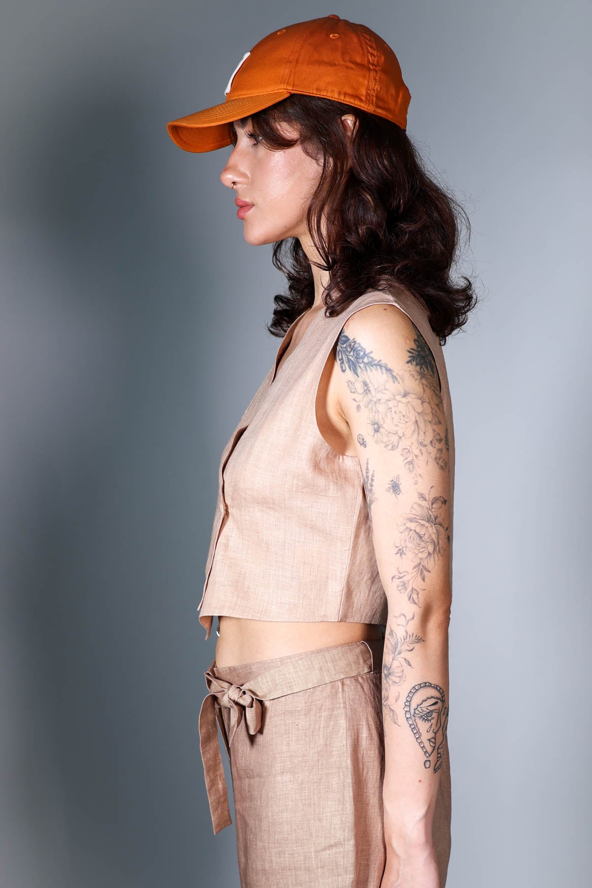 Brown Embroidered Waistcoat