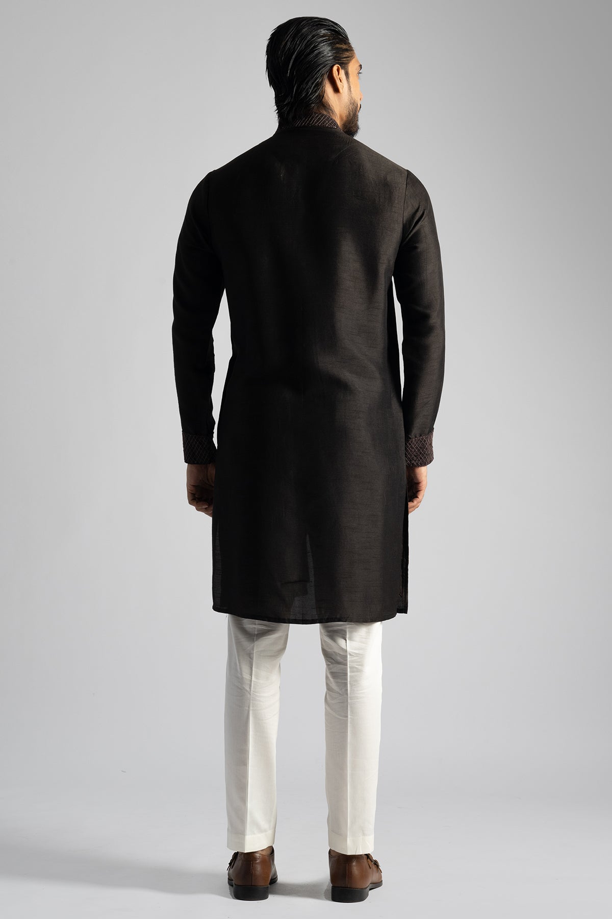 Brown Geometric Kurta & Pants