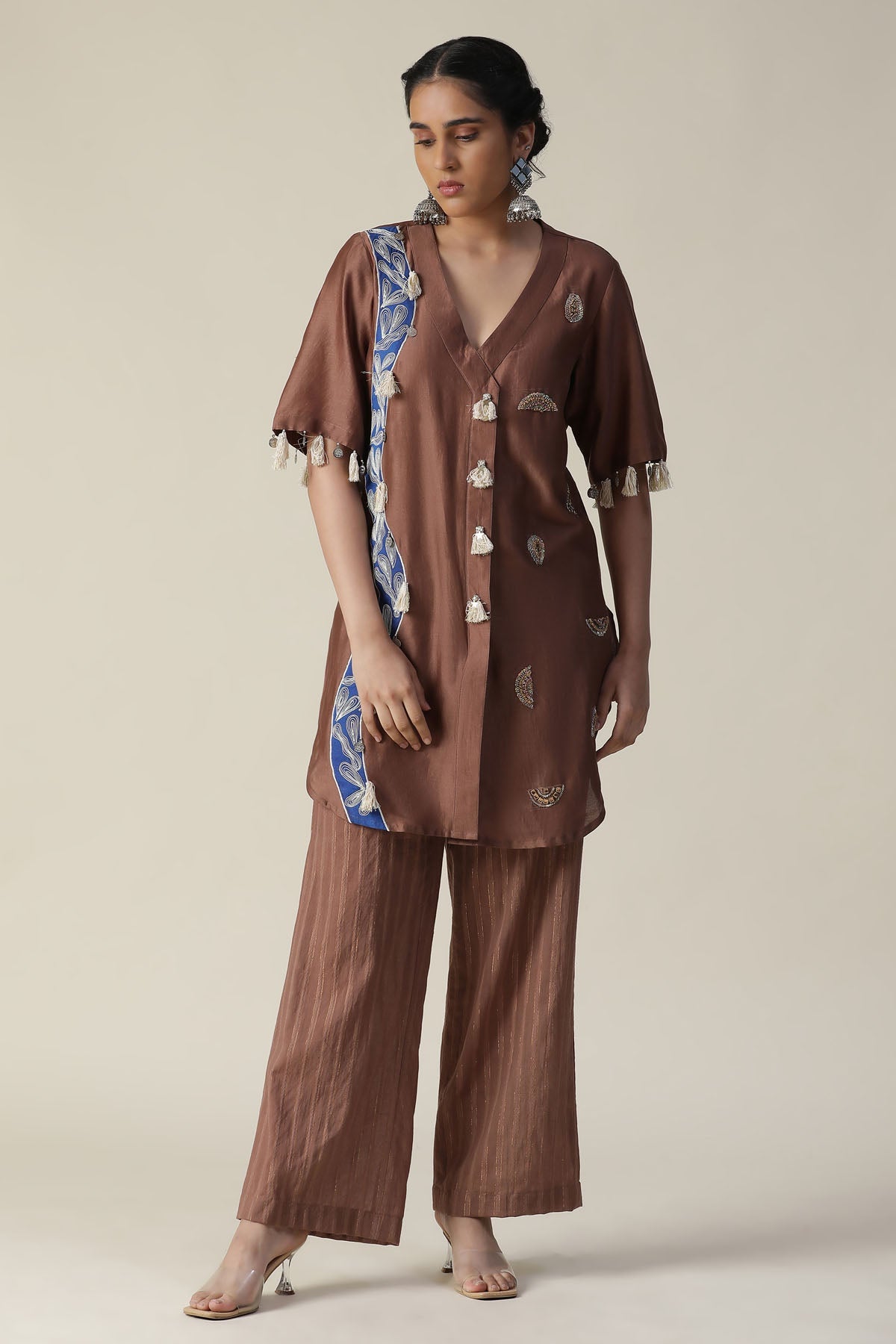 Buy Arpita SulakshanaBrown Hand Painted Kurta & Pants