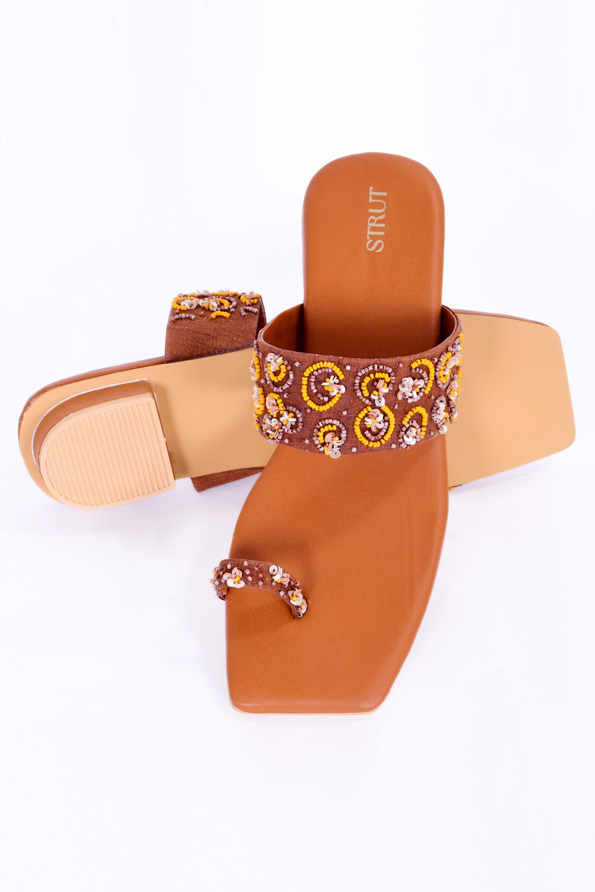 Brown Handwork Kolhapuri Chappal