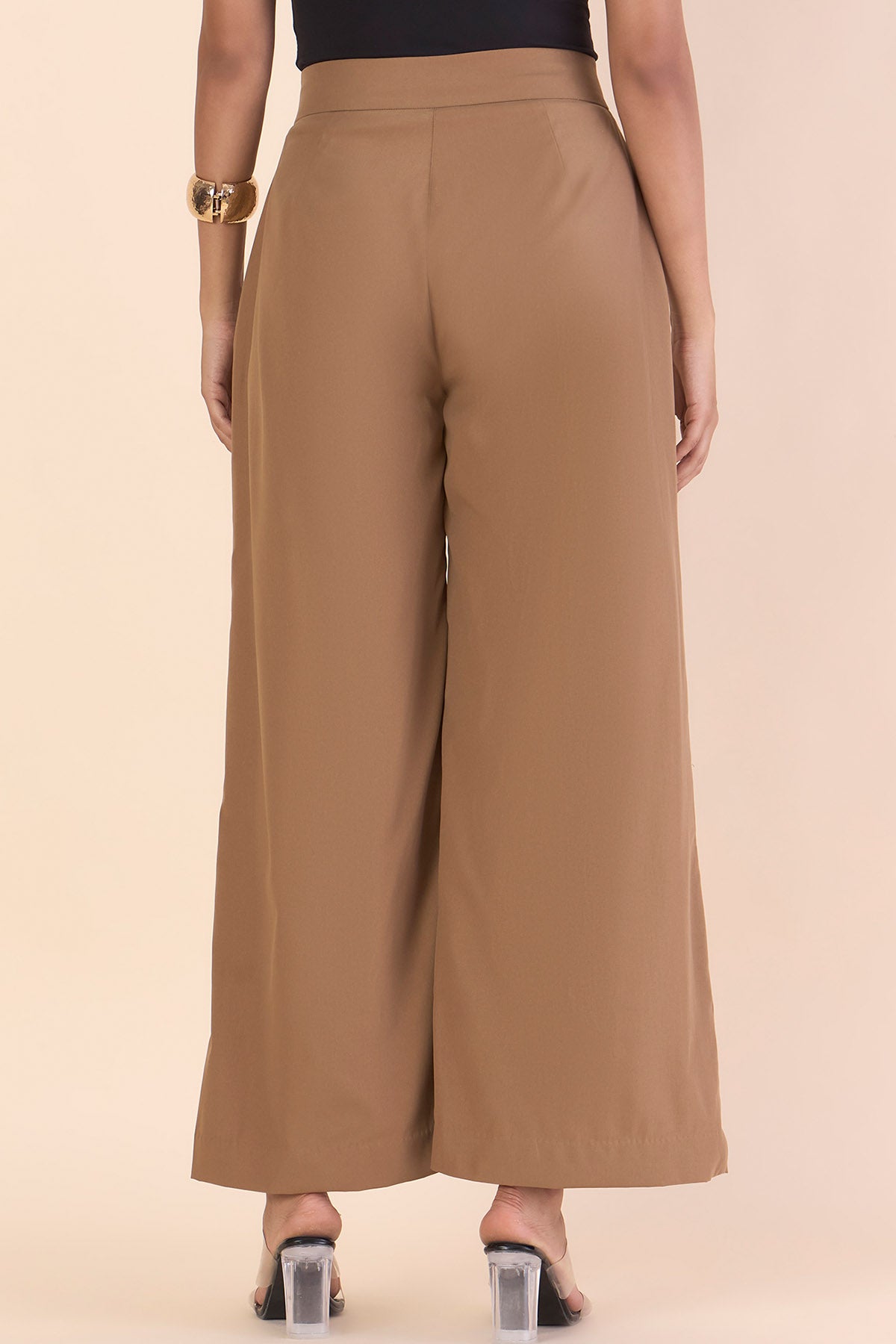 Brown High-Waisted Trousers