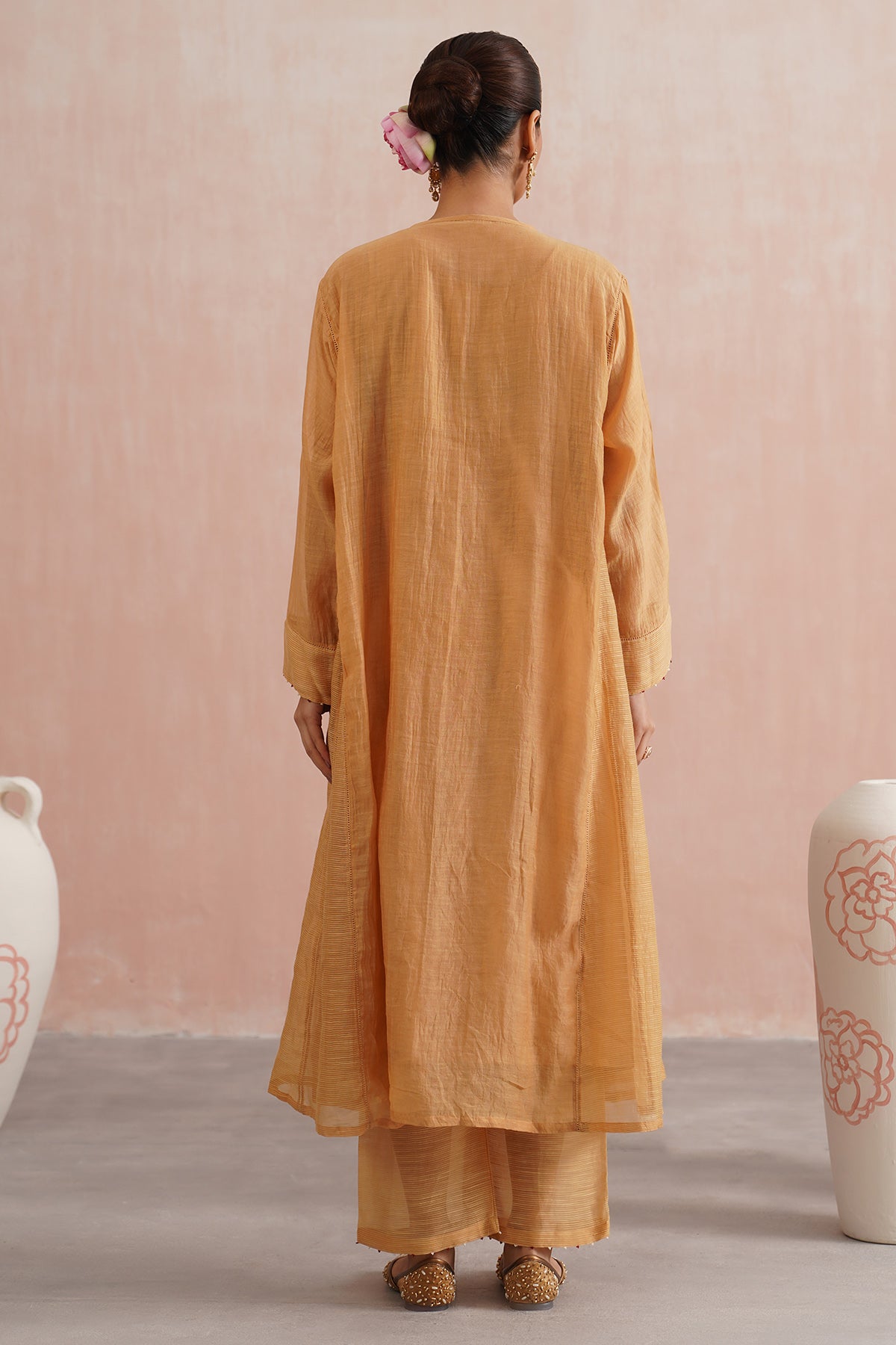 Brown Jewels Work Kurta Set