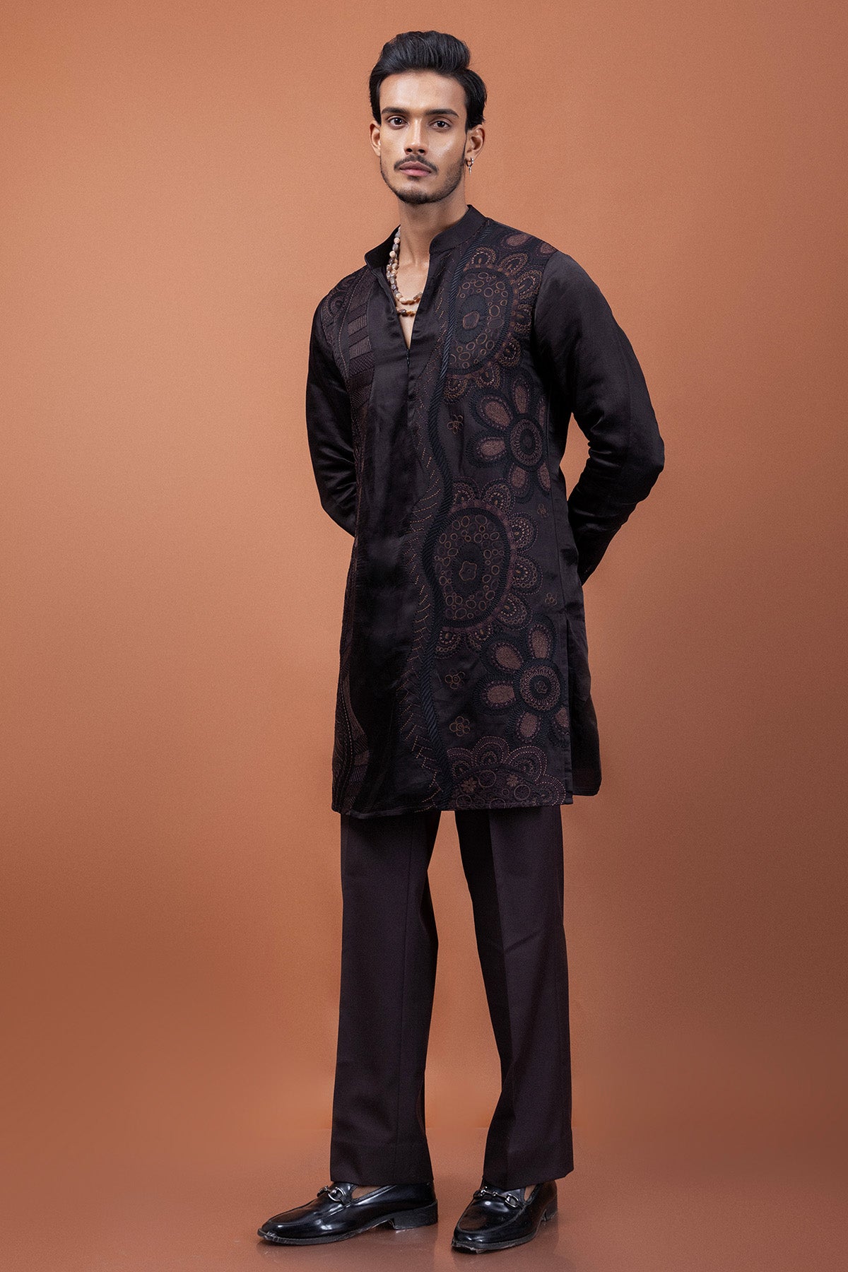 Brown Mandala Art Pattern Kurta