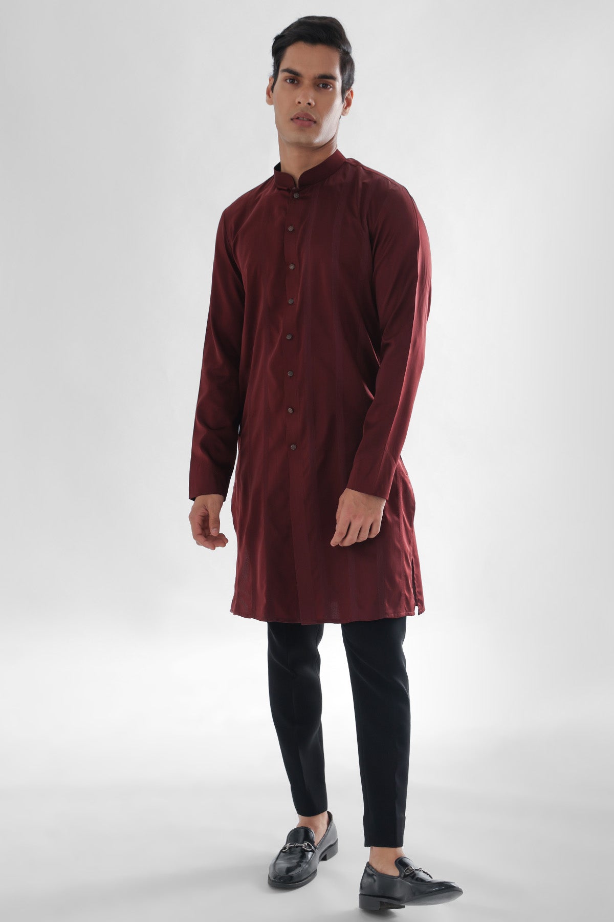 Brown Modal Satin Kurta & Pants