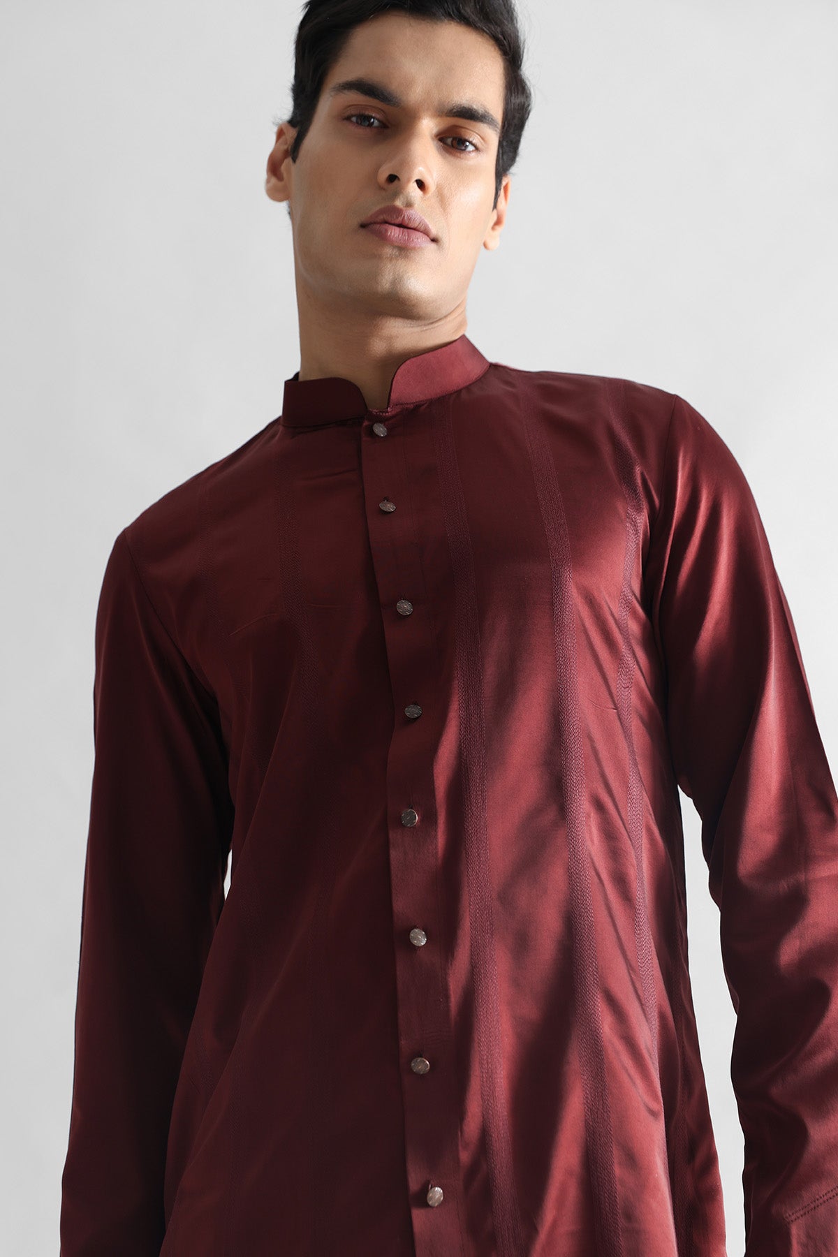 Brown Modal Satin Kurta & Pants