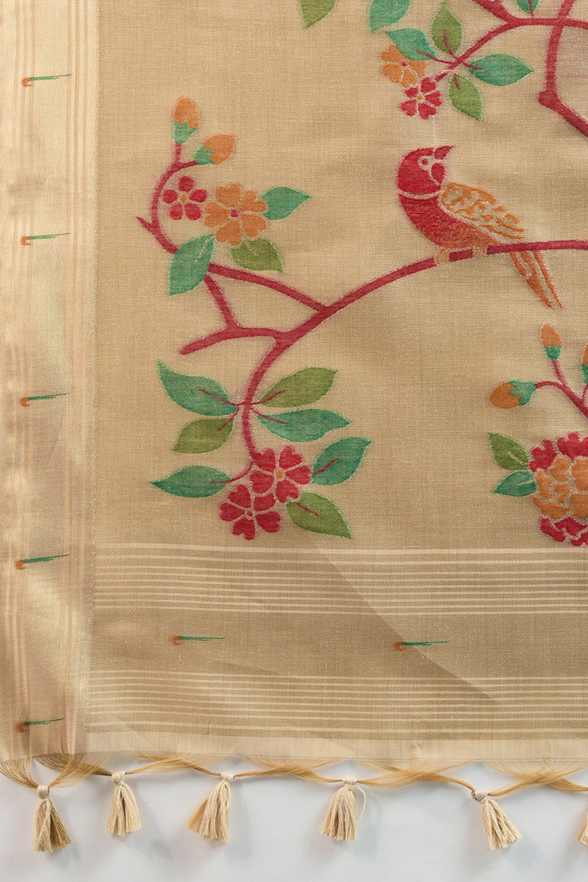 Brown Muga Cotton Saree & Blouse