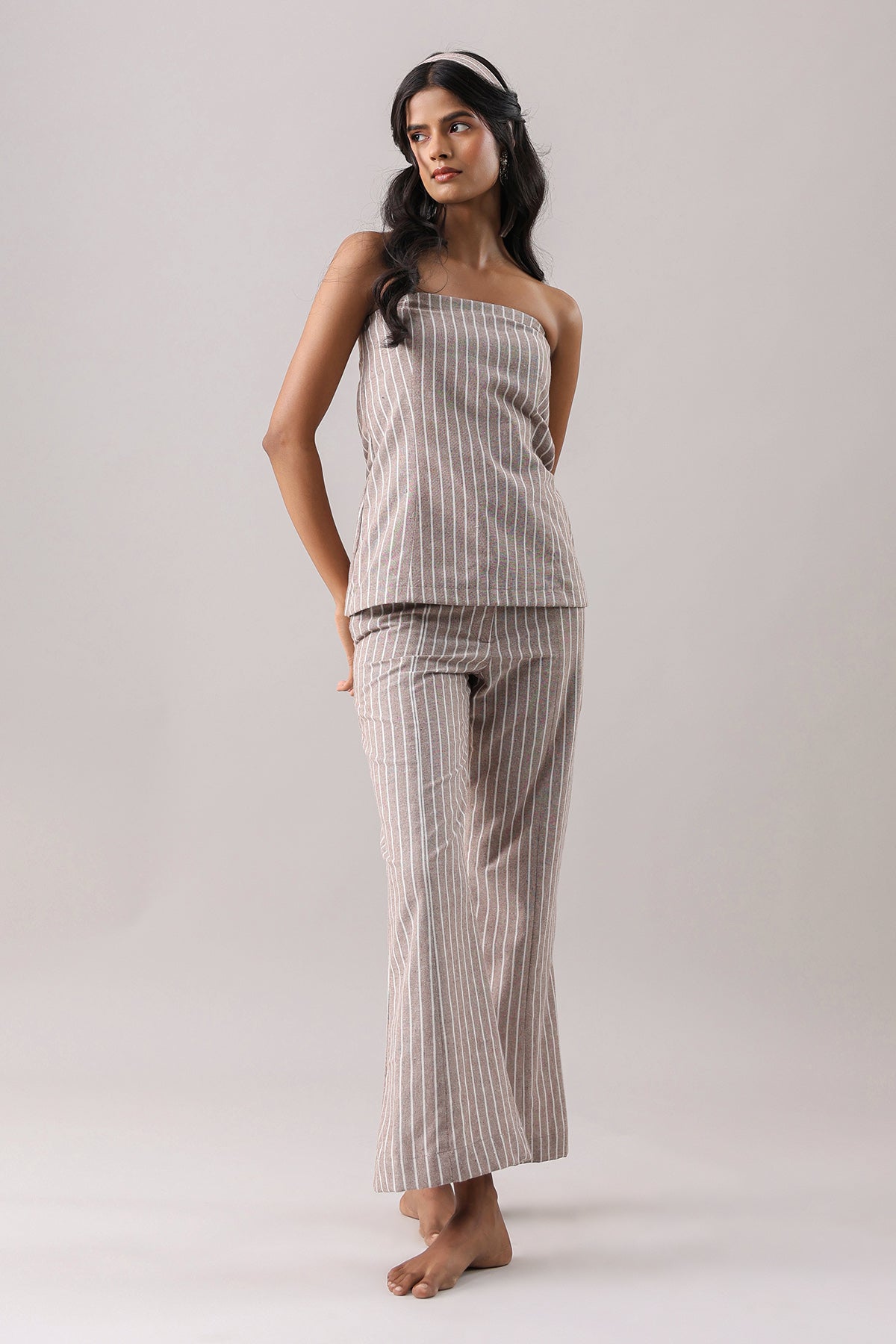 Buy Brown Off Shoulder Co-ord Set by Why Look West for women online at ScrollnShops