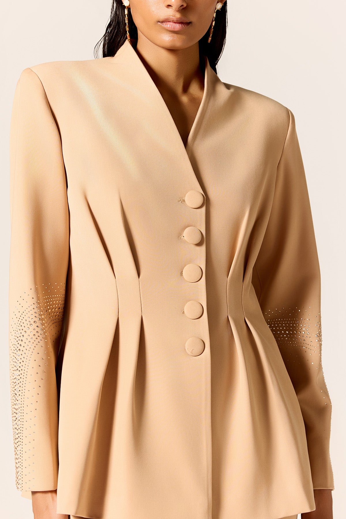 Brown Peplum Blazer & Pants