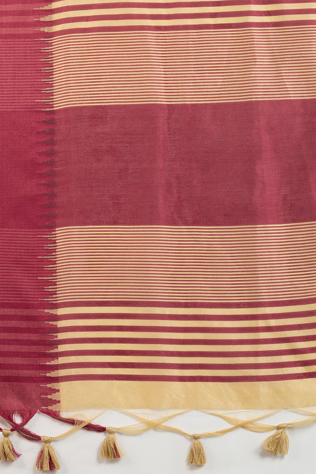 Brown Raw Silk Thread Work Saree