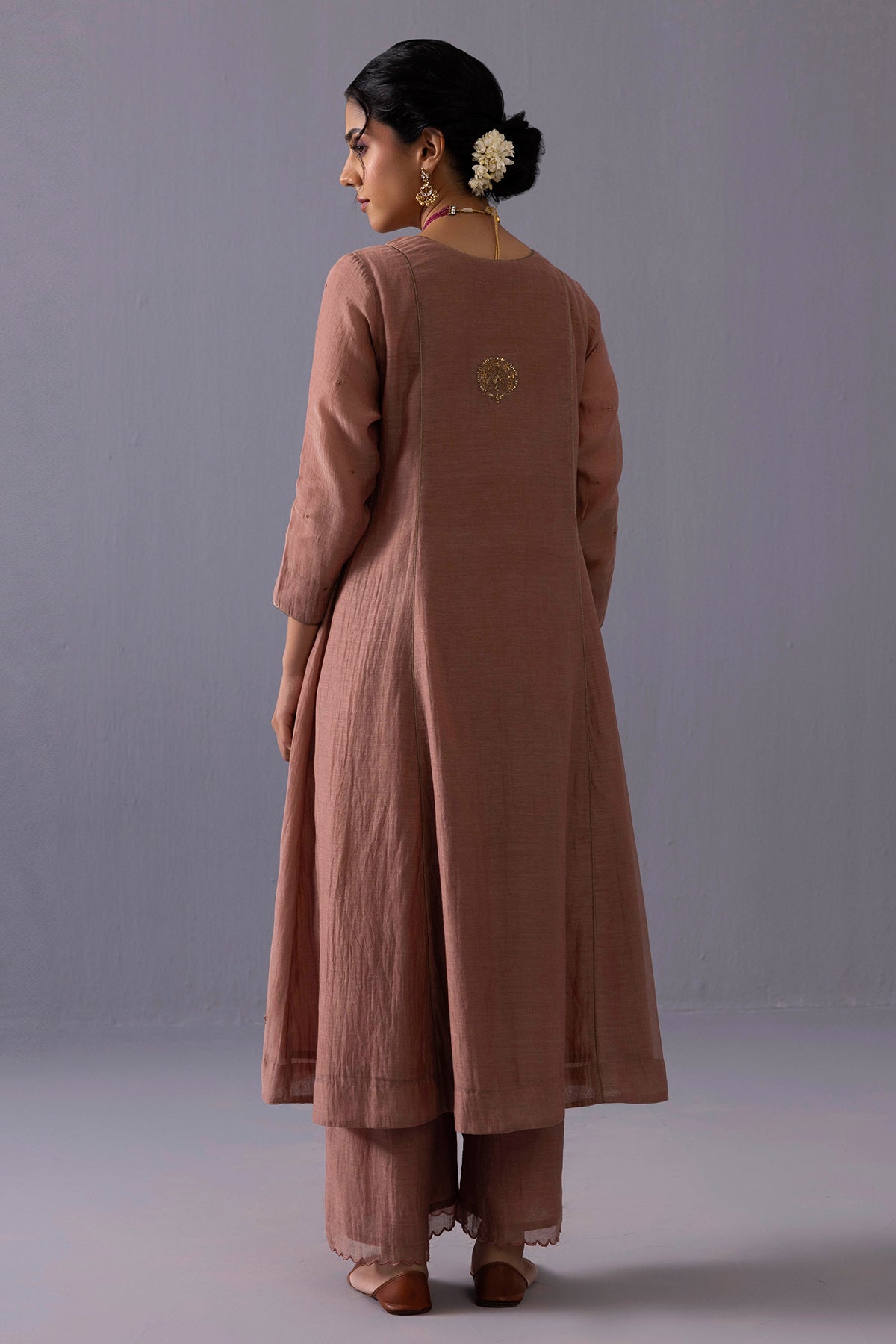 Brown Sequins Kurta And Pants