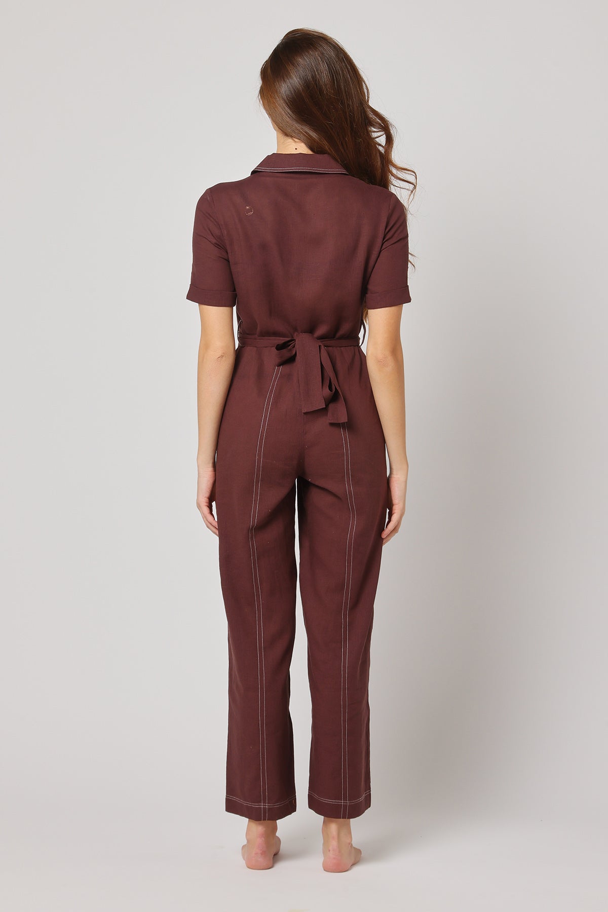 Brown Short Sleeves Co-ord Set