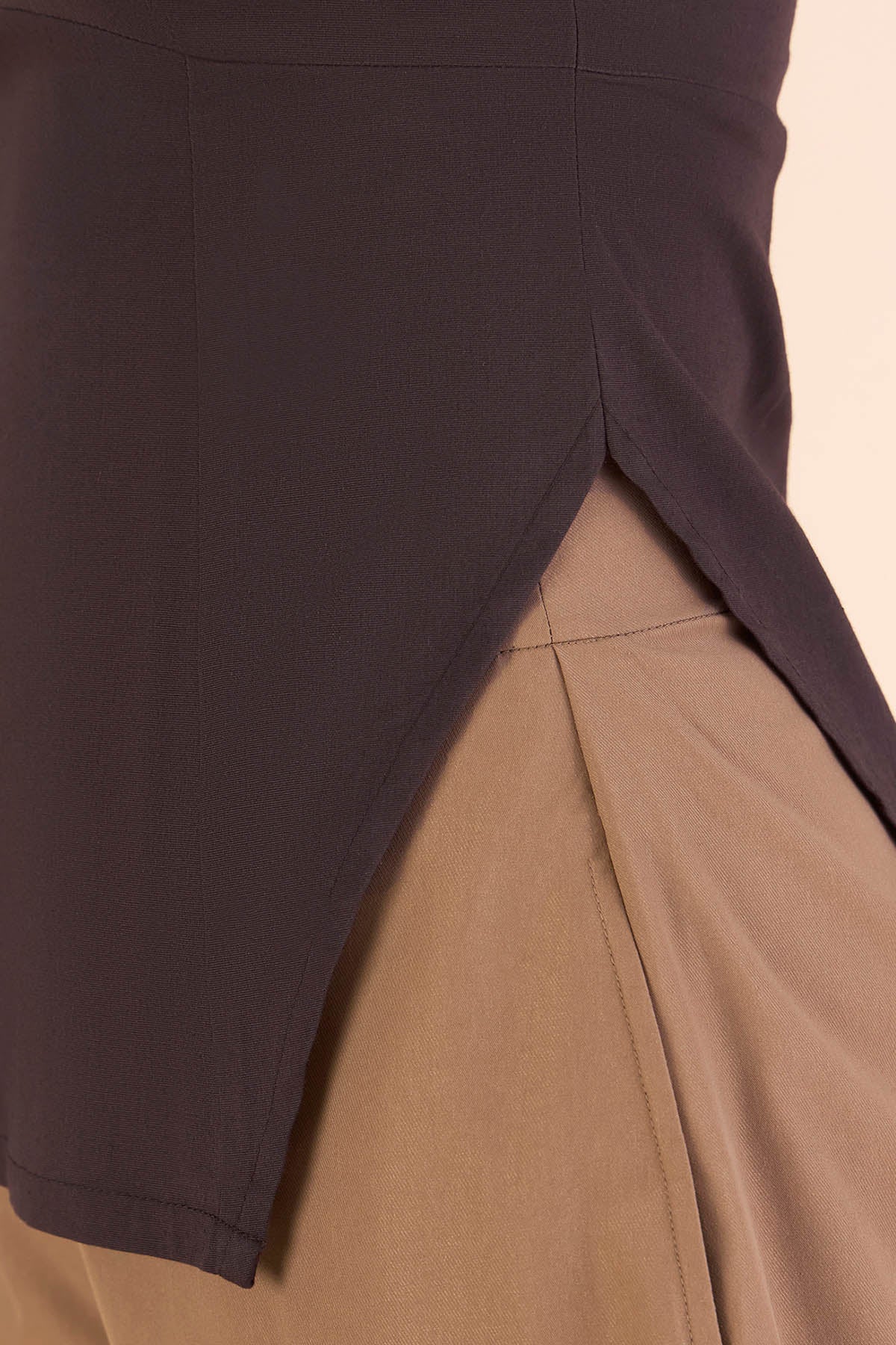 Brown Sleeveless Cotton Top